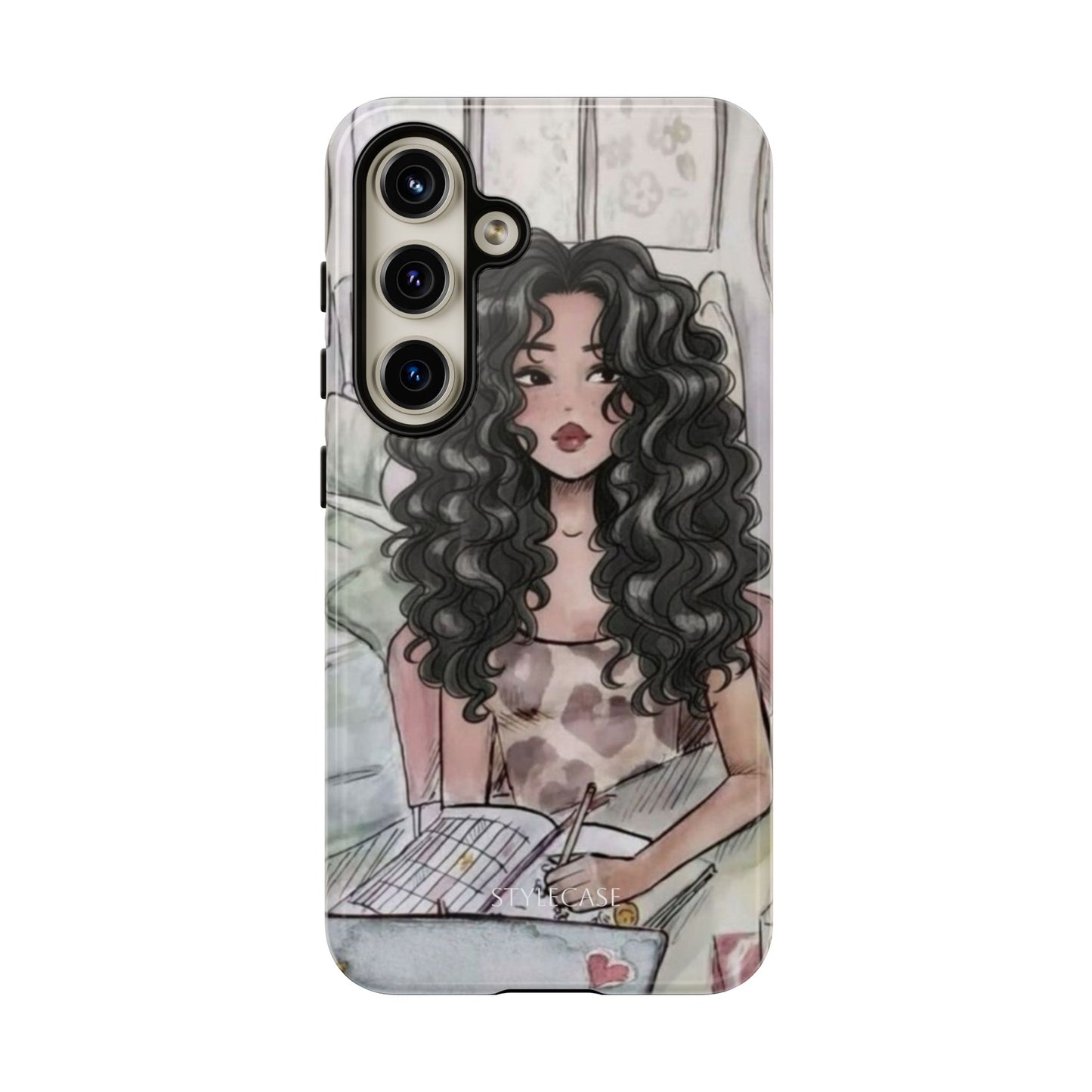 Curly Girl Cozy Phone Case — Samsung And Iphone Tough Case