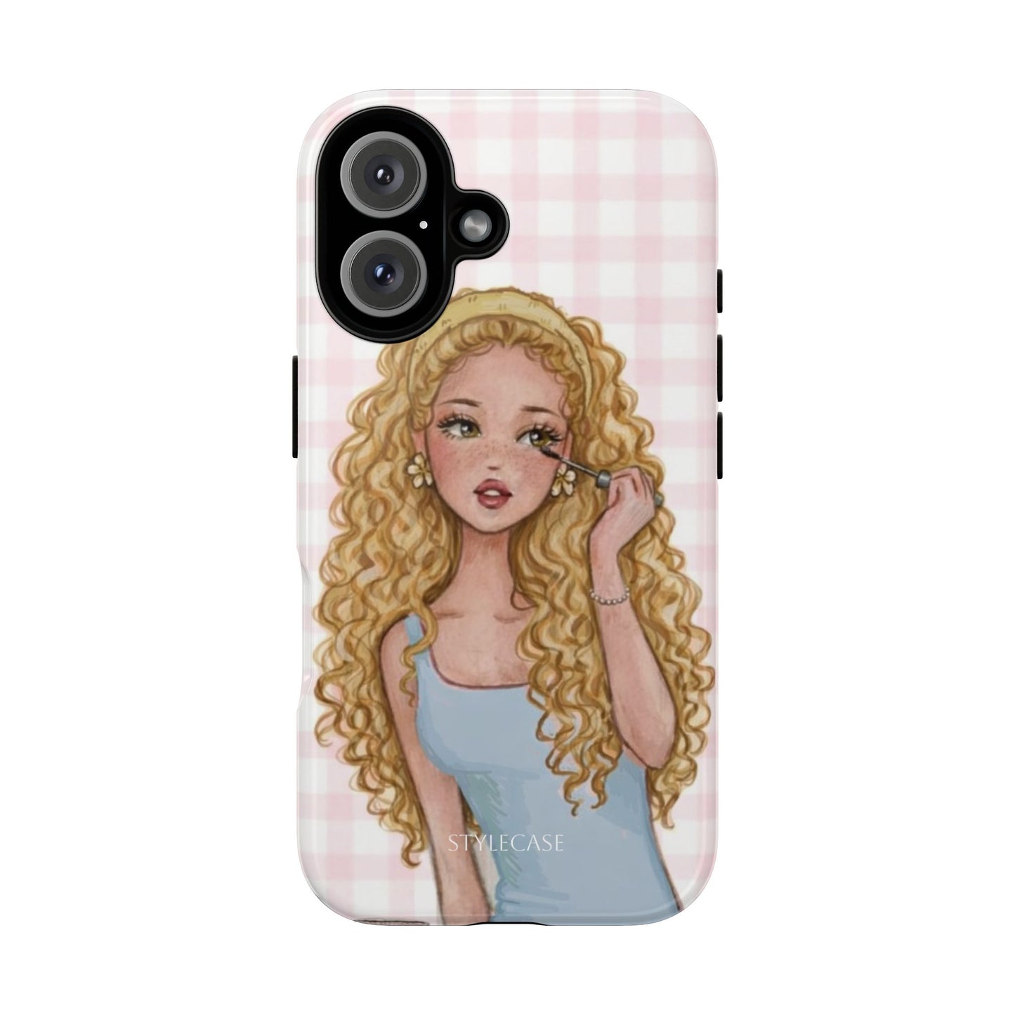 Cute Curly Girl Phone Case – Protective Samsung And Iphone Cover