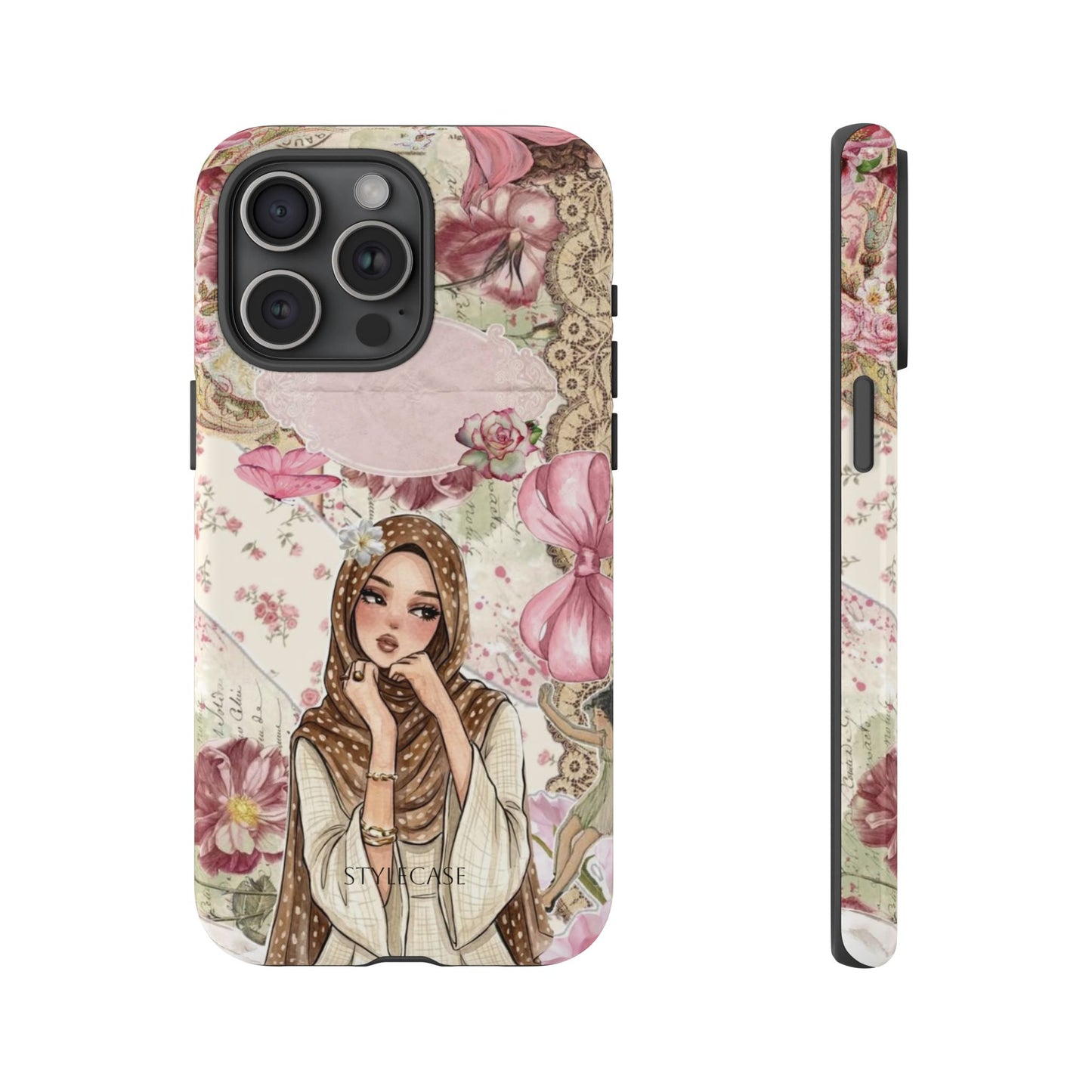 Hijab Girl Phone Case — Pink Vintage Samsung And Iphone Tough Case