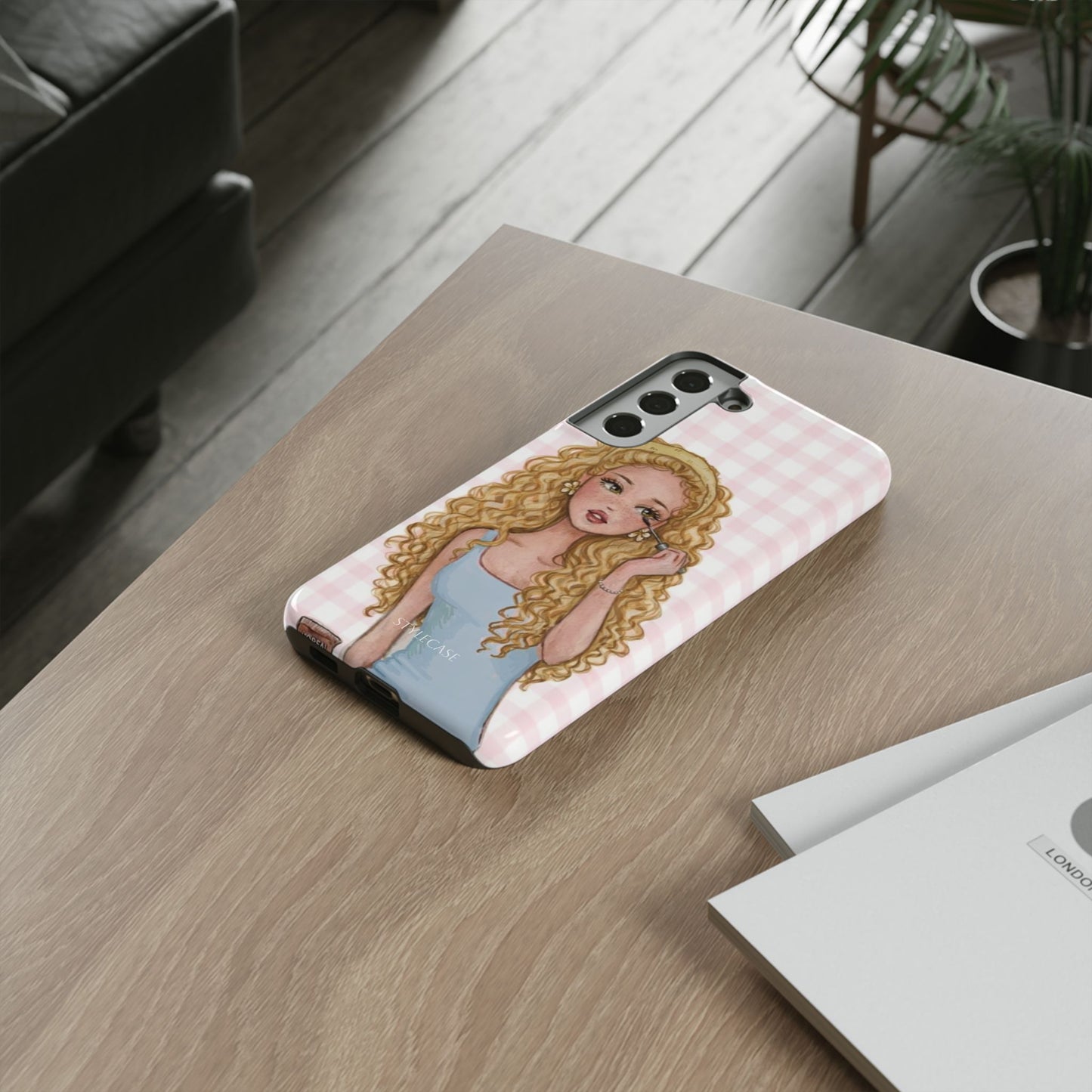Cute Curly Girl Phone Case – Protective Samsung And Iphone Cover