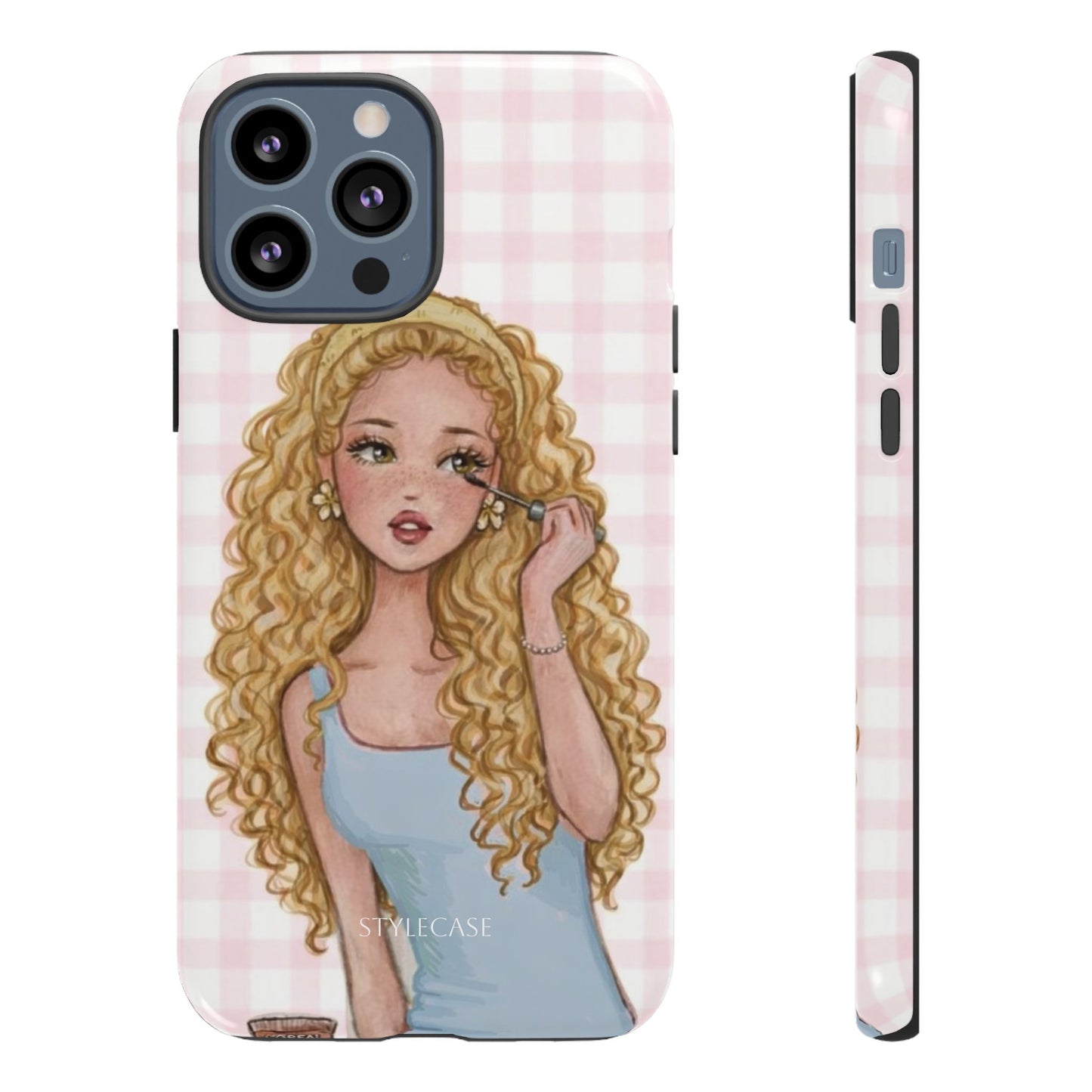 Cute Curly Girl Phone Case – Protective Samsung And Iphone Cover