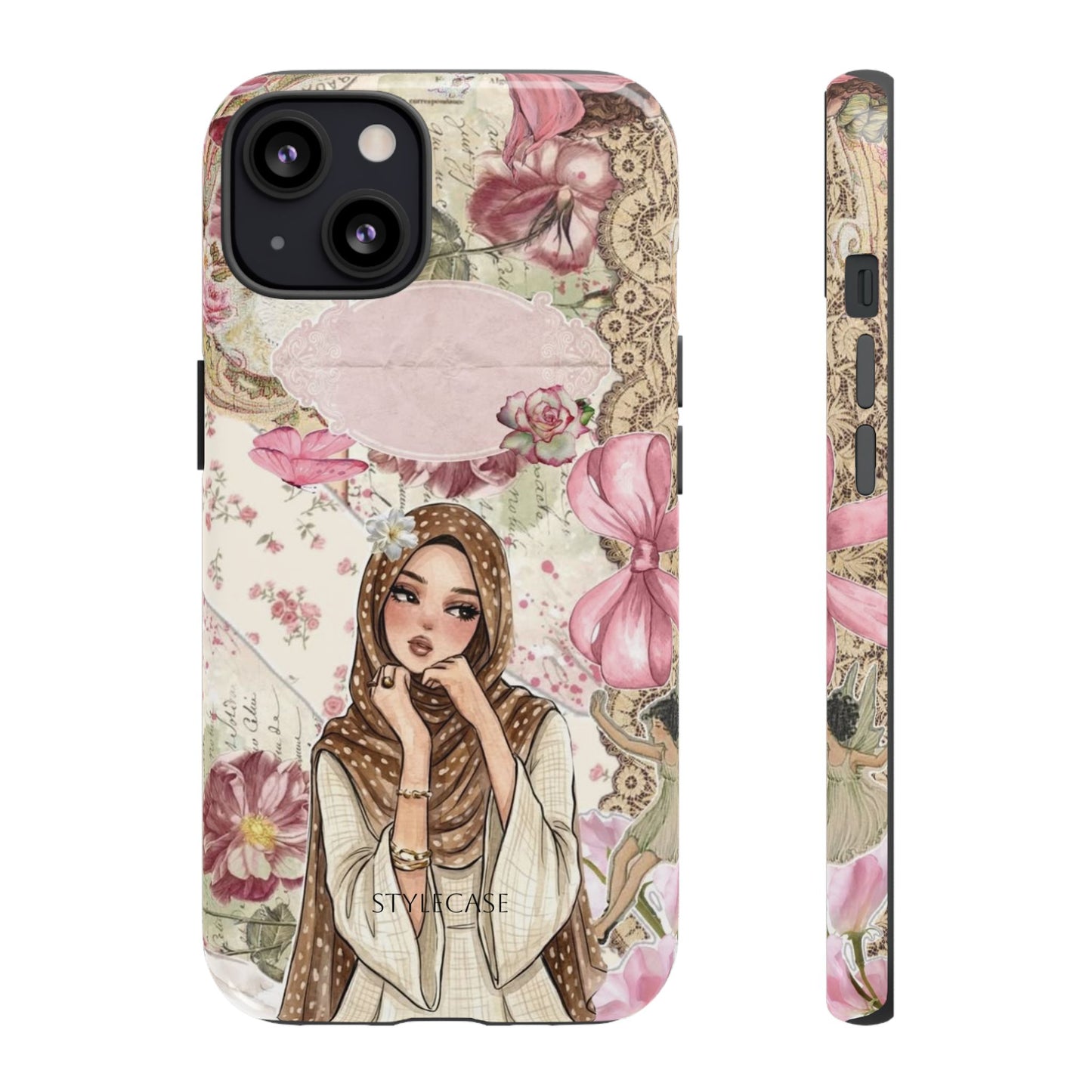 Hijab Girl Phone Case — Pink Vintage Samsung And Iphone Tough Case