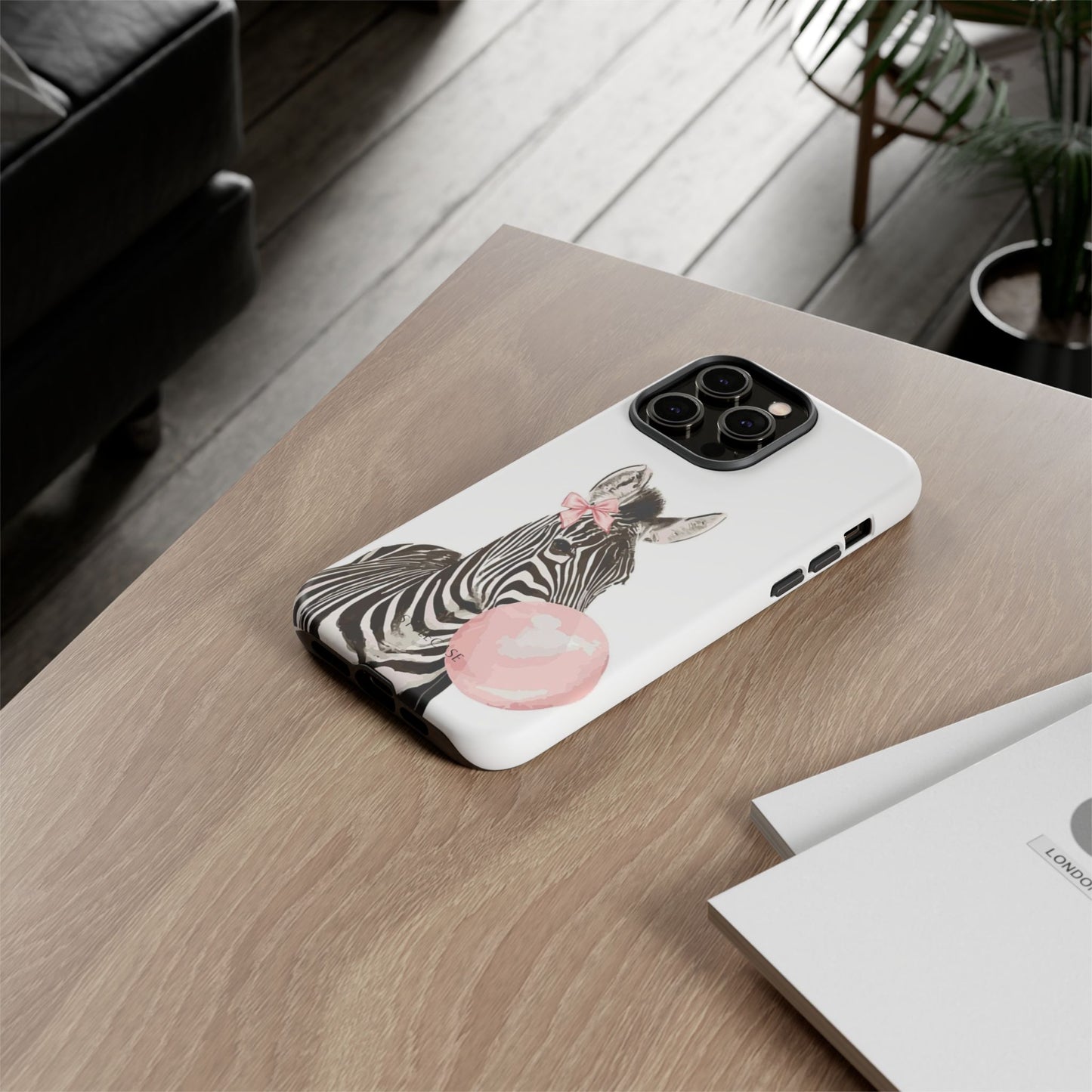Zebra Bubblegum Phone Case — Cute Animal Samsung and Iphone Cover
