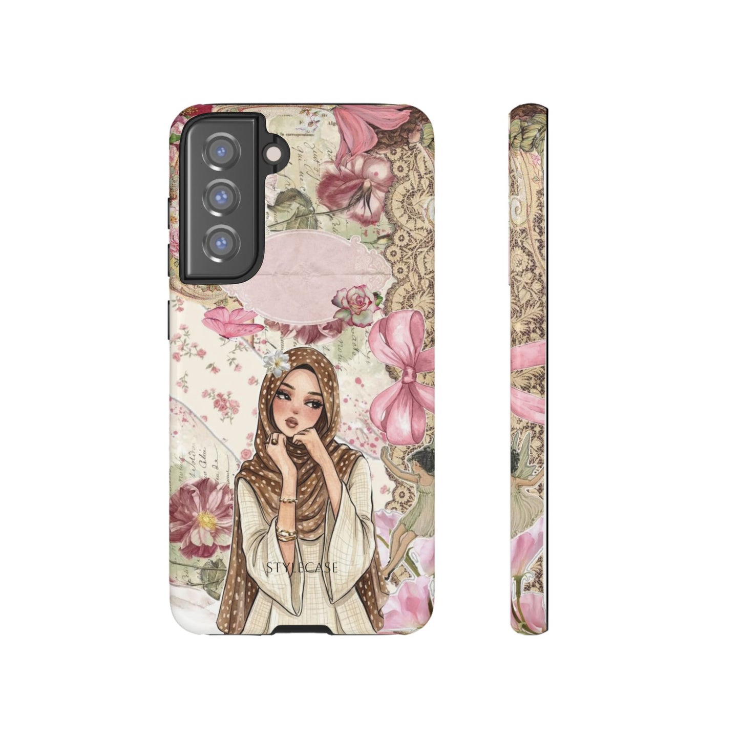 Hijab Girl Phone Case — Pink Vintage Samsung And Iphone Tough Case