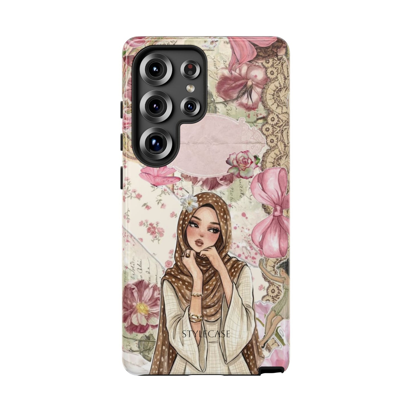Hijab Girl Phone Case — Pink Vintage Samsung And Iphone Tough Case