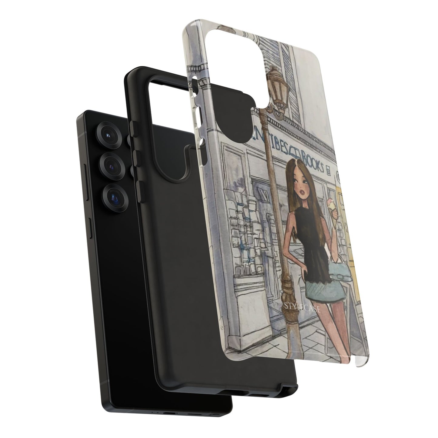 Phone Case — Chic Parisian Girl Protective Cover
