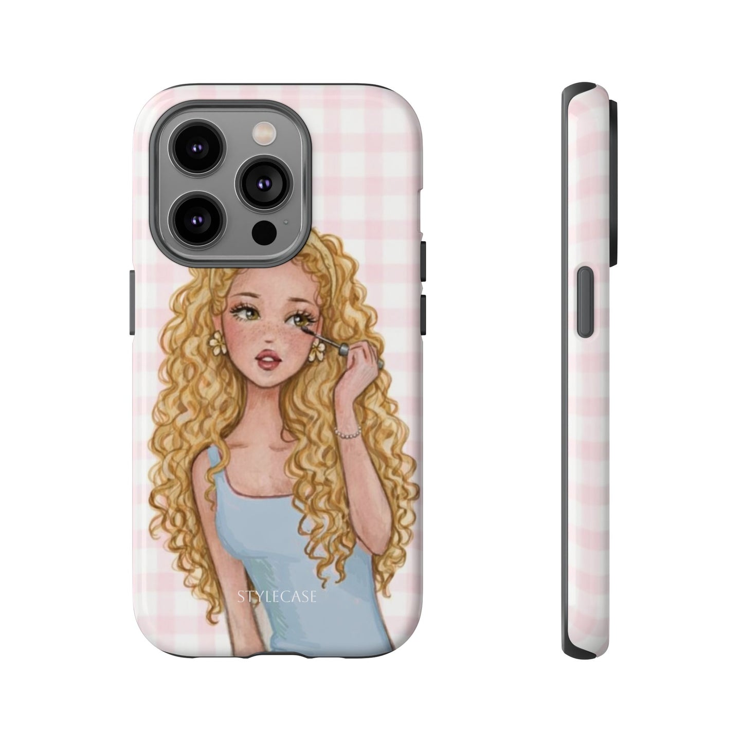 Cute Curly Girl Phone Case – Protective Samsung And Iphone Cover