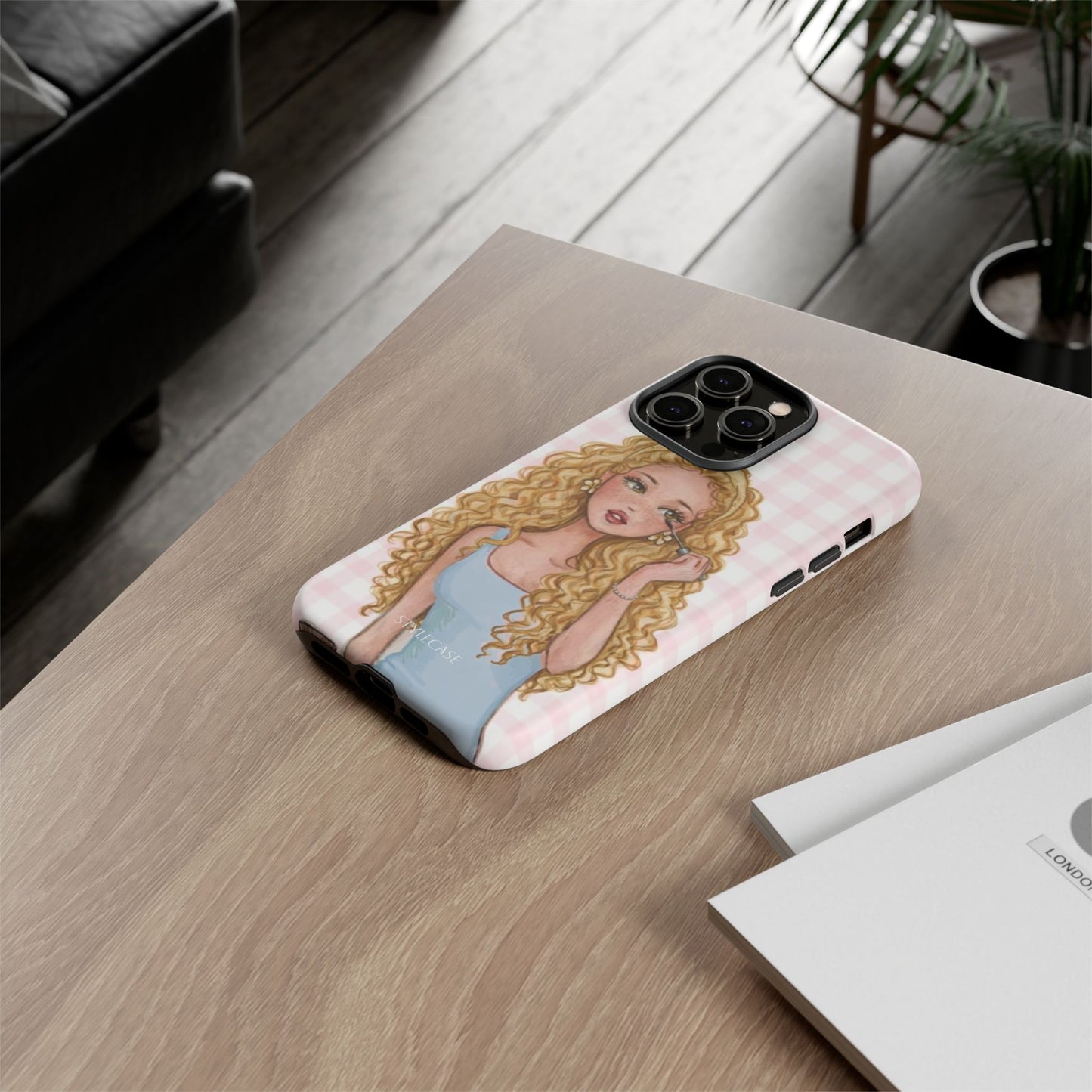 Cute Curly Girl Phone Case – Protective Samsung And Iphone Cover