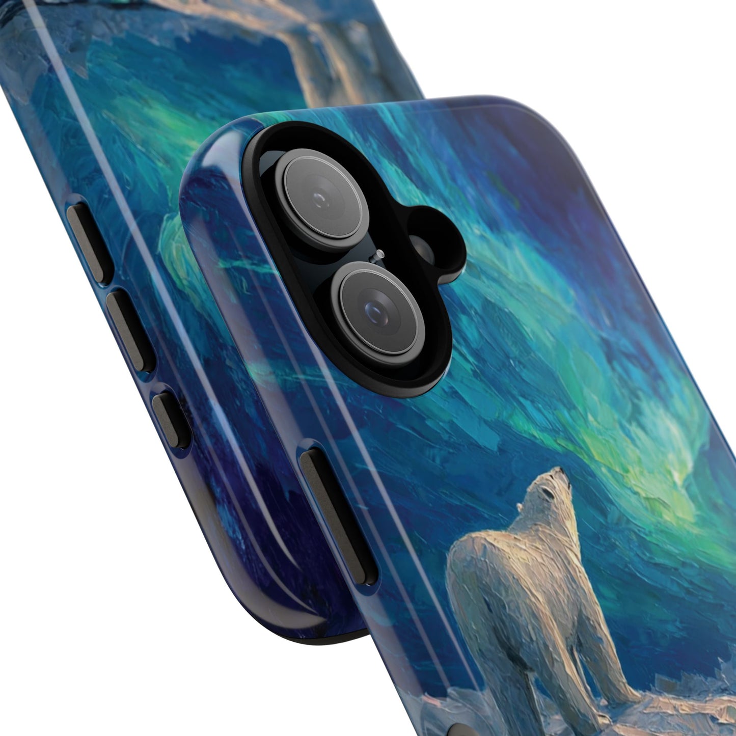 Aurora Night Phone Case — Polar Bear Protective iPhone And Samsung Cover