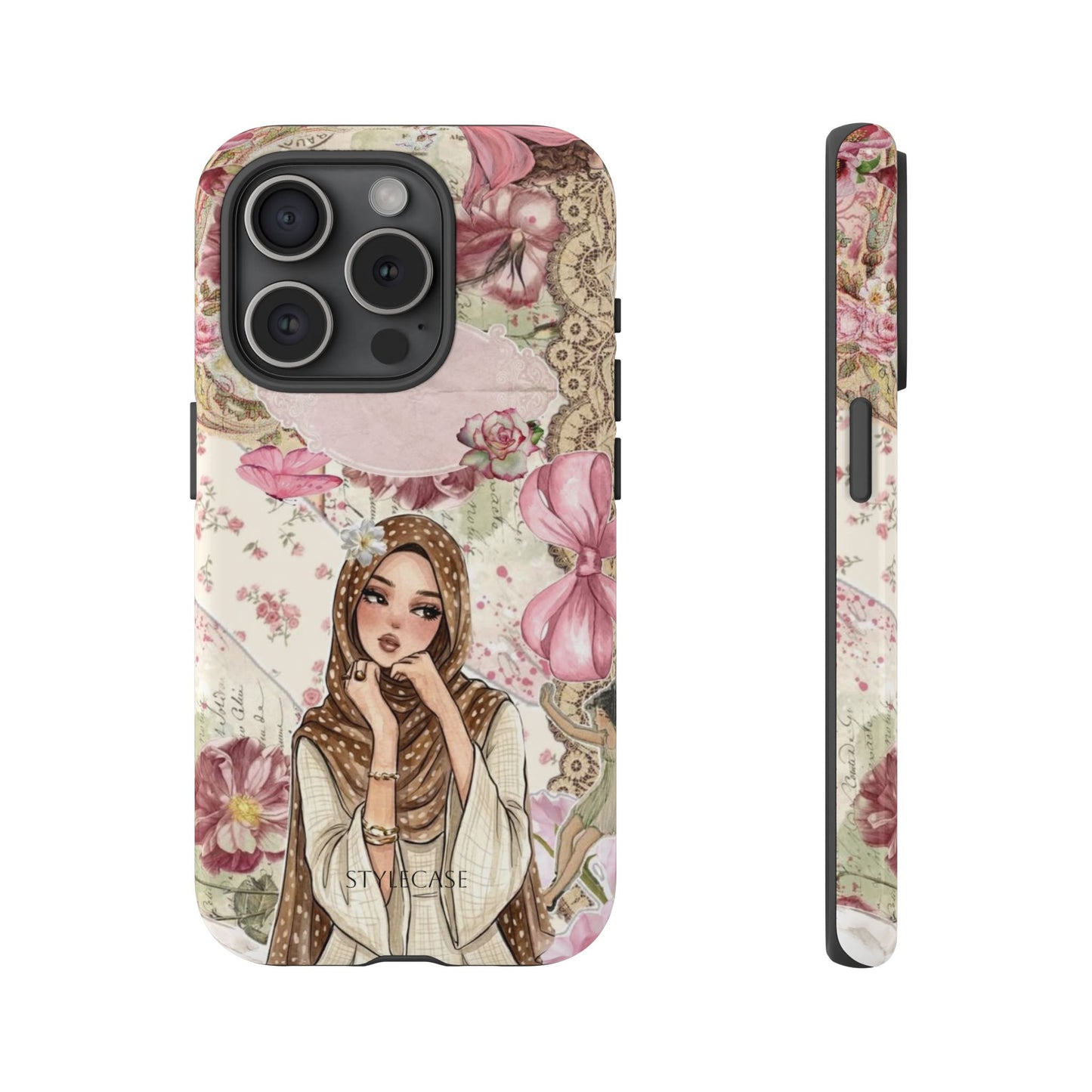 Hijab Girl Phone Case — Pink Vintage Samsung And Iphone Tough Case