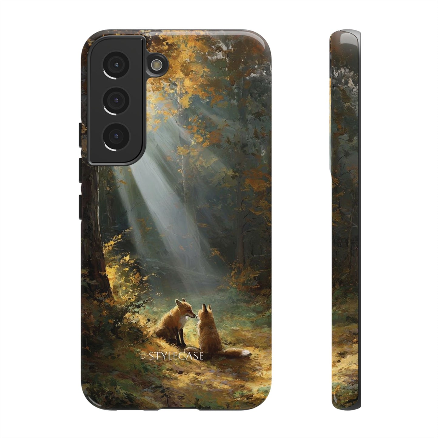 Foxes Sunbeam Forest Phone Case — Premium Protective Cover