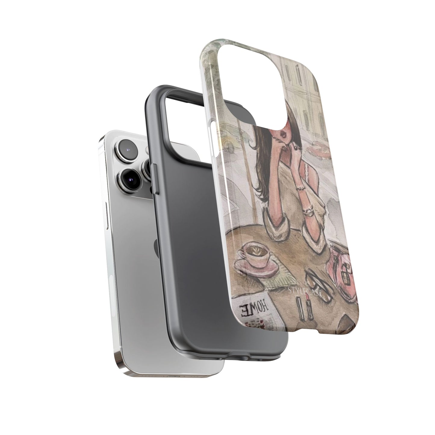 Chic Girl Café Phone Case — Cute Samsung & Iphone Cover