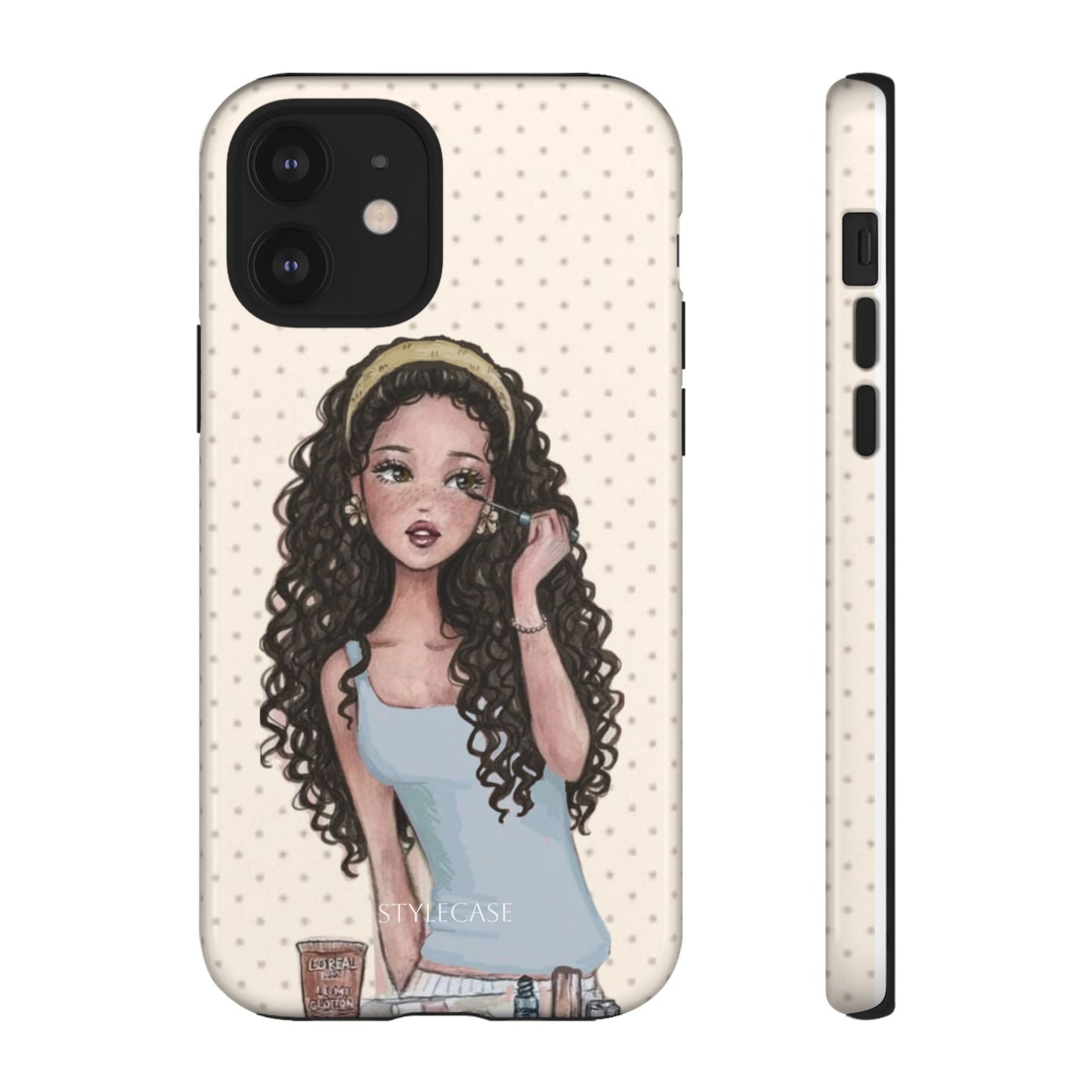 Cute Curly Girl Phone Case — Protective Samsung & Iphone Cover