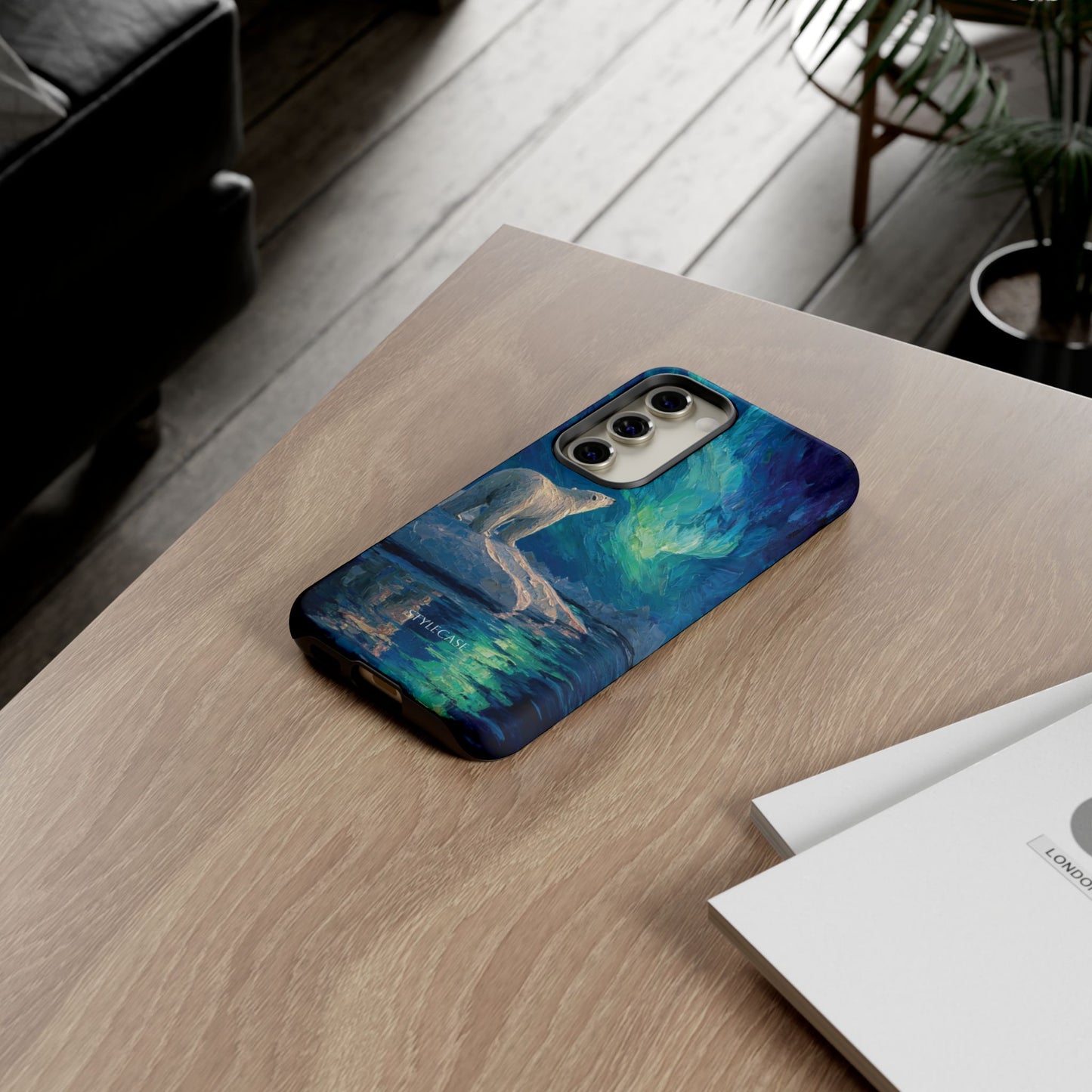 Aurora Night Phone Case — Polar Bear Protective iPhone And Samsung Cover