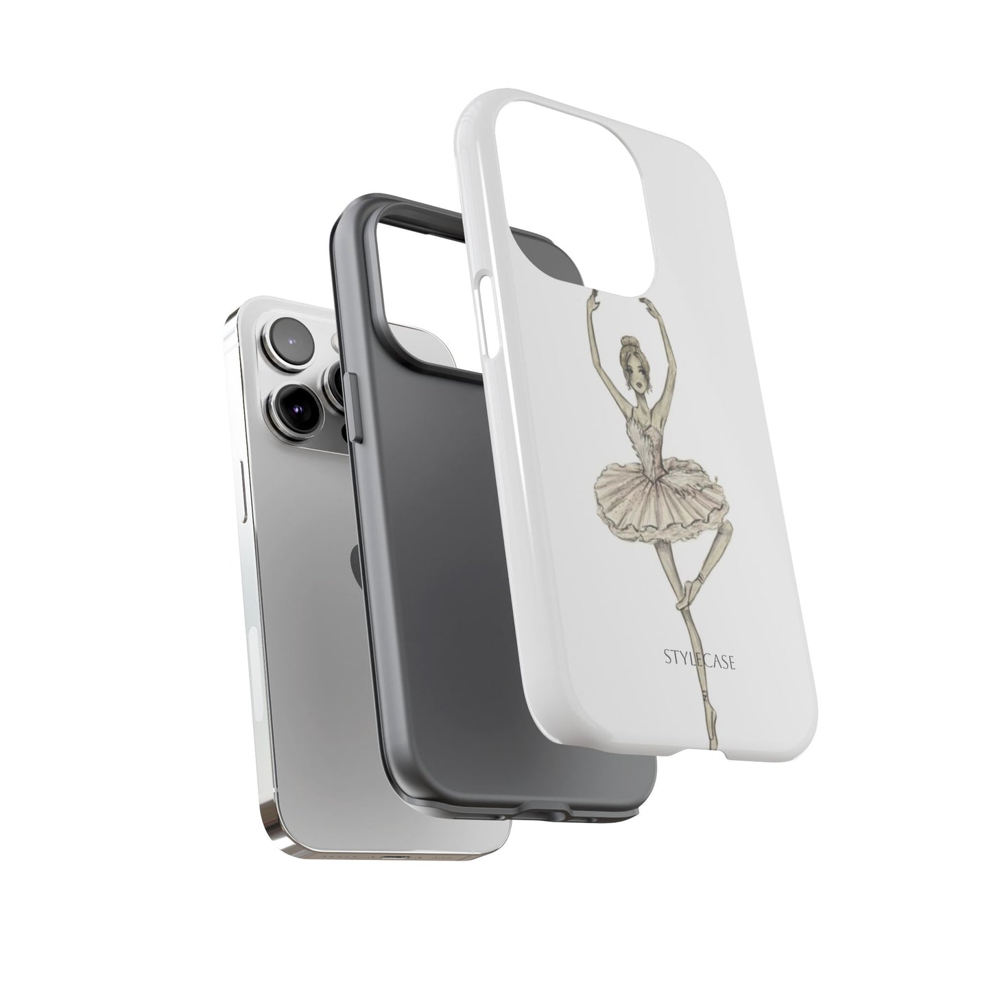 Ballerina Tough Phone Case – Elegant Vintage Dance