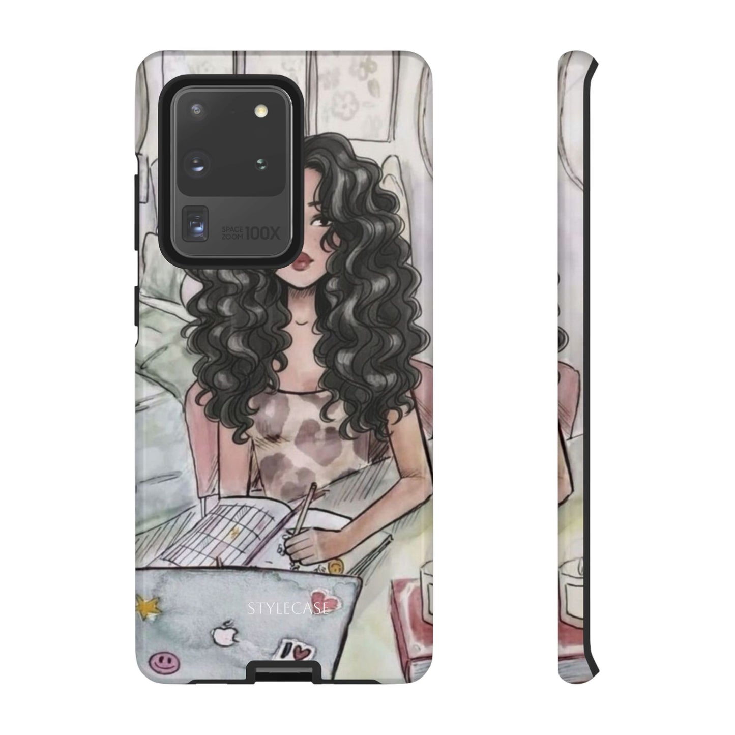 Curly Girl Cozy Phone Case — Samsung And Iphone Tough Case