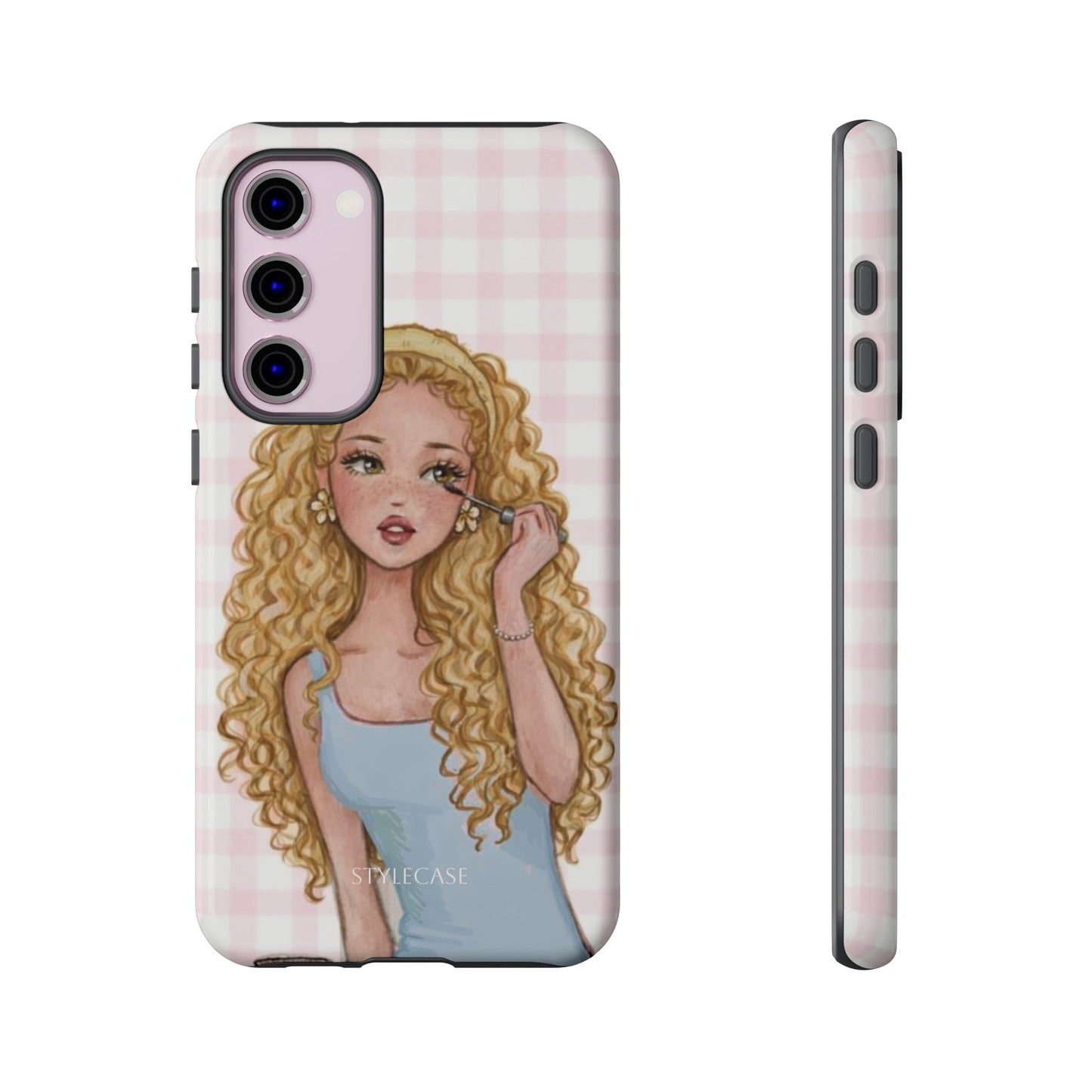 Cute Curly Girl Phone Case – Protective Samsung And Iphone Cover