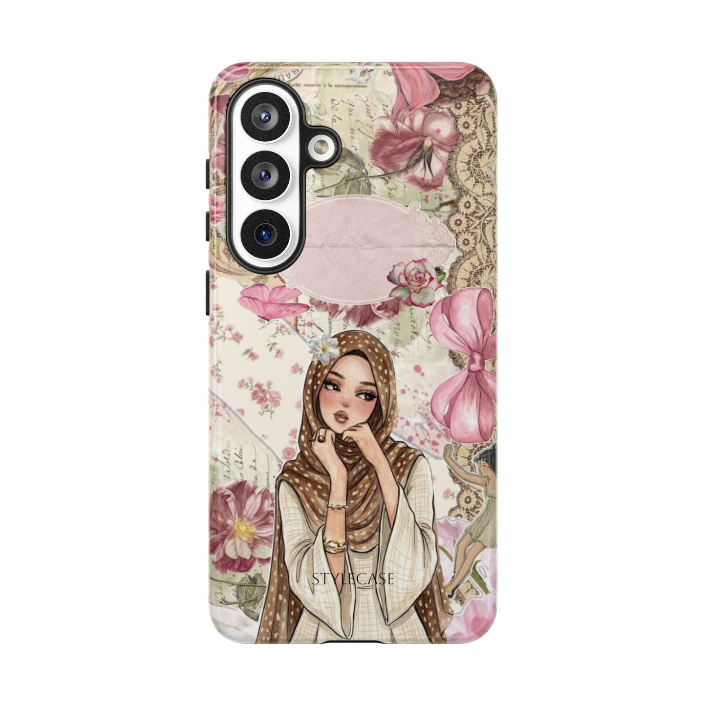 Hijab Girl Phone Case — Pink Vintage Samsung And Iphone Tough Case