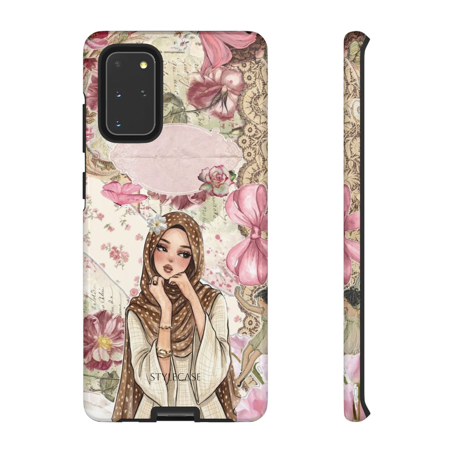 Hijab Girl Phone Case — Pink Vintage Samsung And Iphone Tough Case