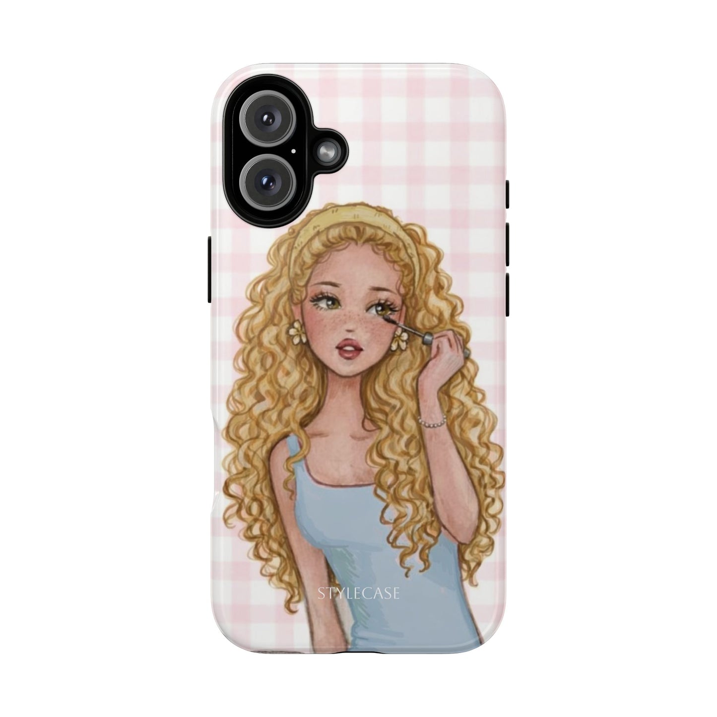 Cute Curly Girl Phone Case – Protective Samsung And Iphone Cover