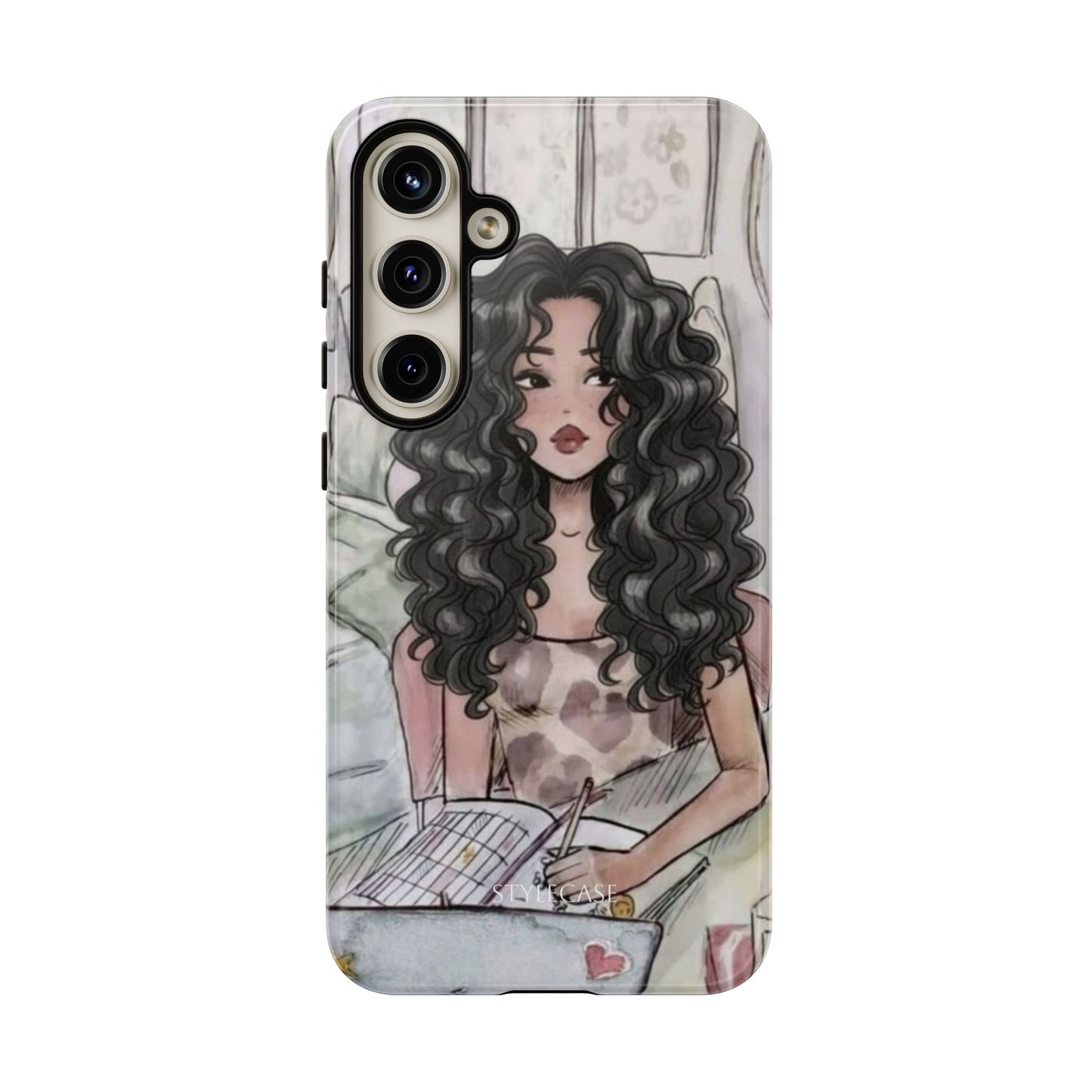 Curly Girl Cozy Phone Case — Samsung And Iphone Tough Case