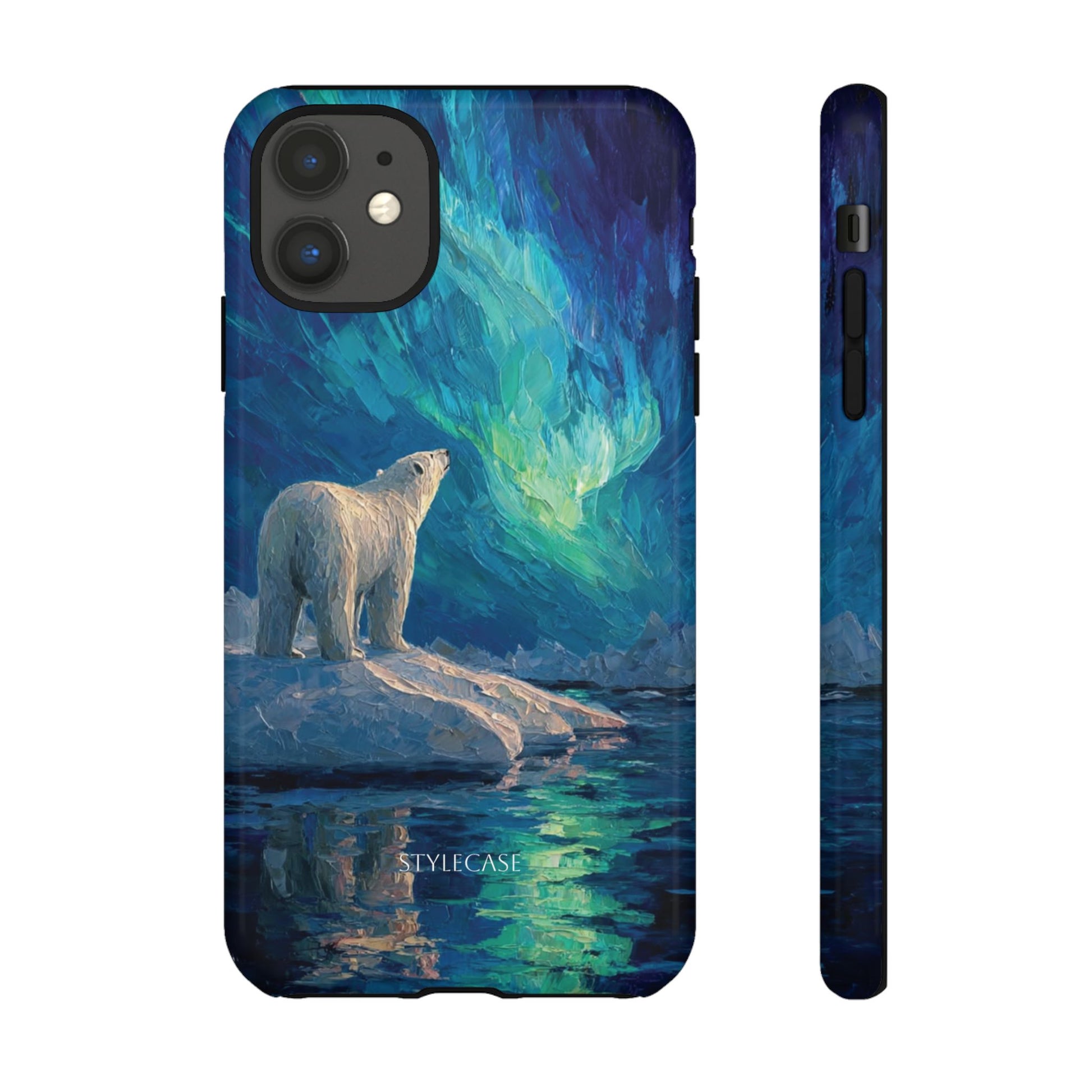 Aurora Night Phone Case — Polar Bear Protective iPhone And Samsung Cover