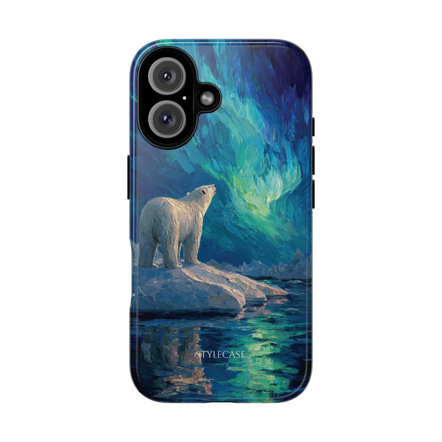 Aurora Night Phone Case — Polar Bear Protective iPhone And Samsung Cover