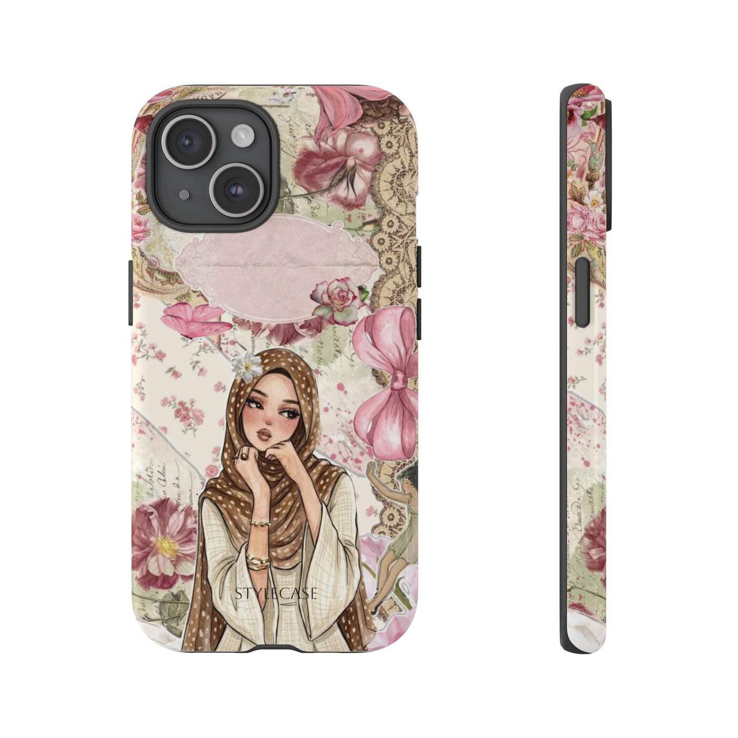Hijab Girl Phone Case — Pink Vintage Samsung And Iphone Tough Case