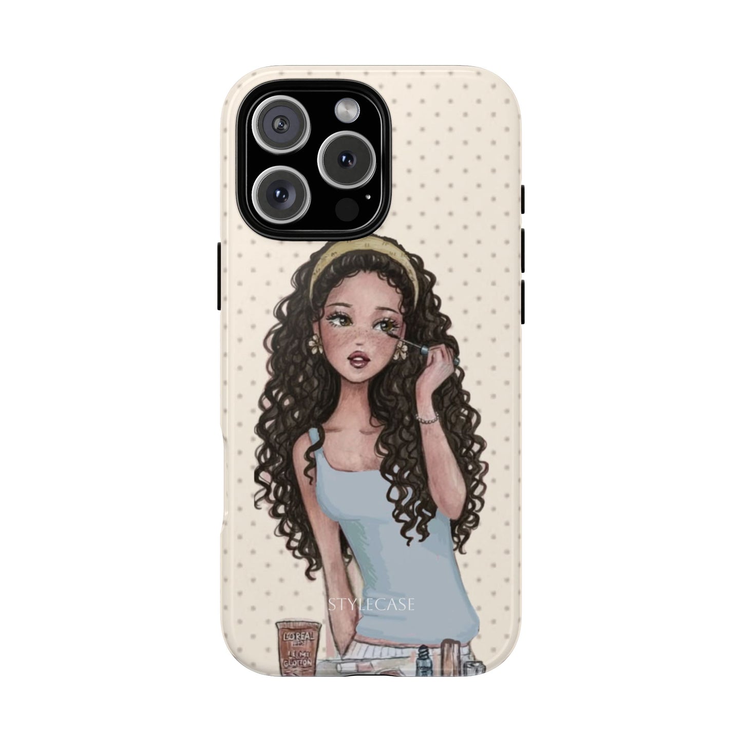 Cute Curly Girl Phone Case — Protective Samsung & Iphone Cover