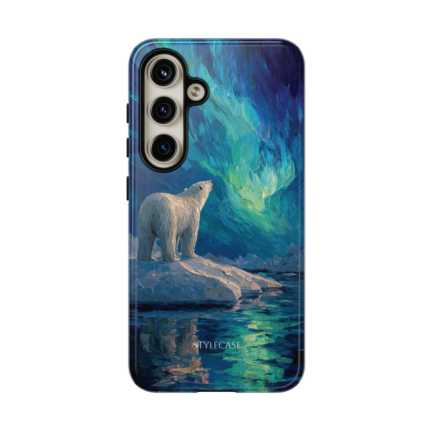 Aurora Night Phone Case — Polar Bear Protective iPhone And Samsung Cover