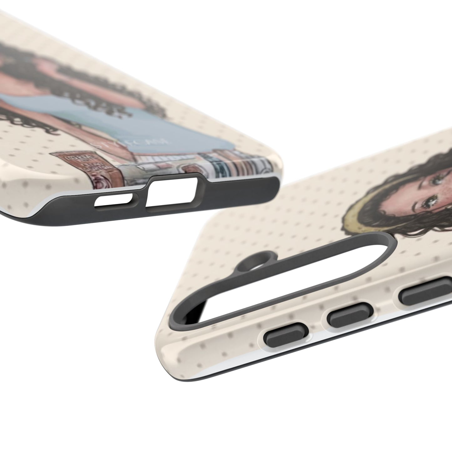 Cute Curly Girl Phone Case — Protective Samsung & Iphone Cover