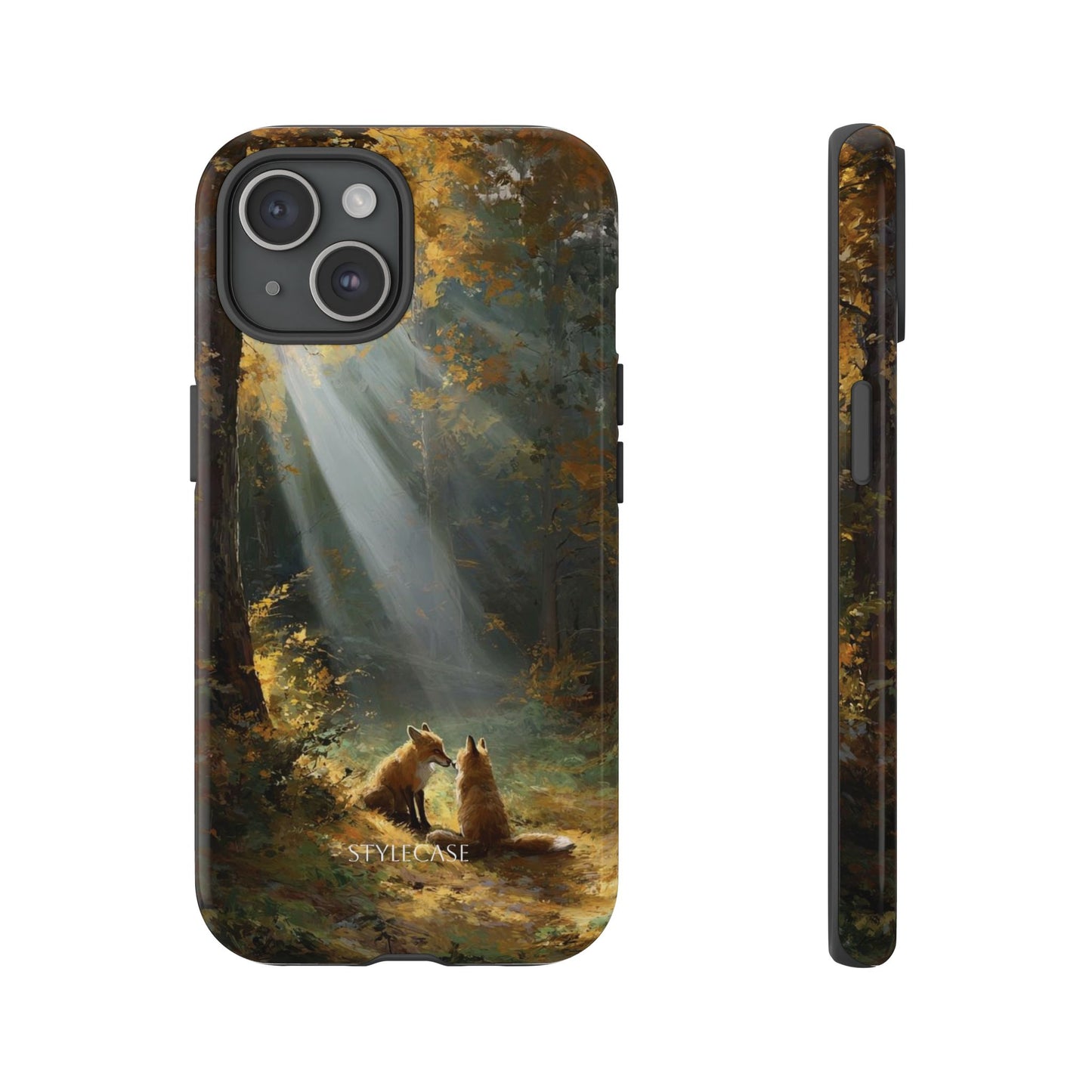 Foxes Sunbeam Forest Phone Case — Premium Protective Cover