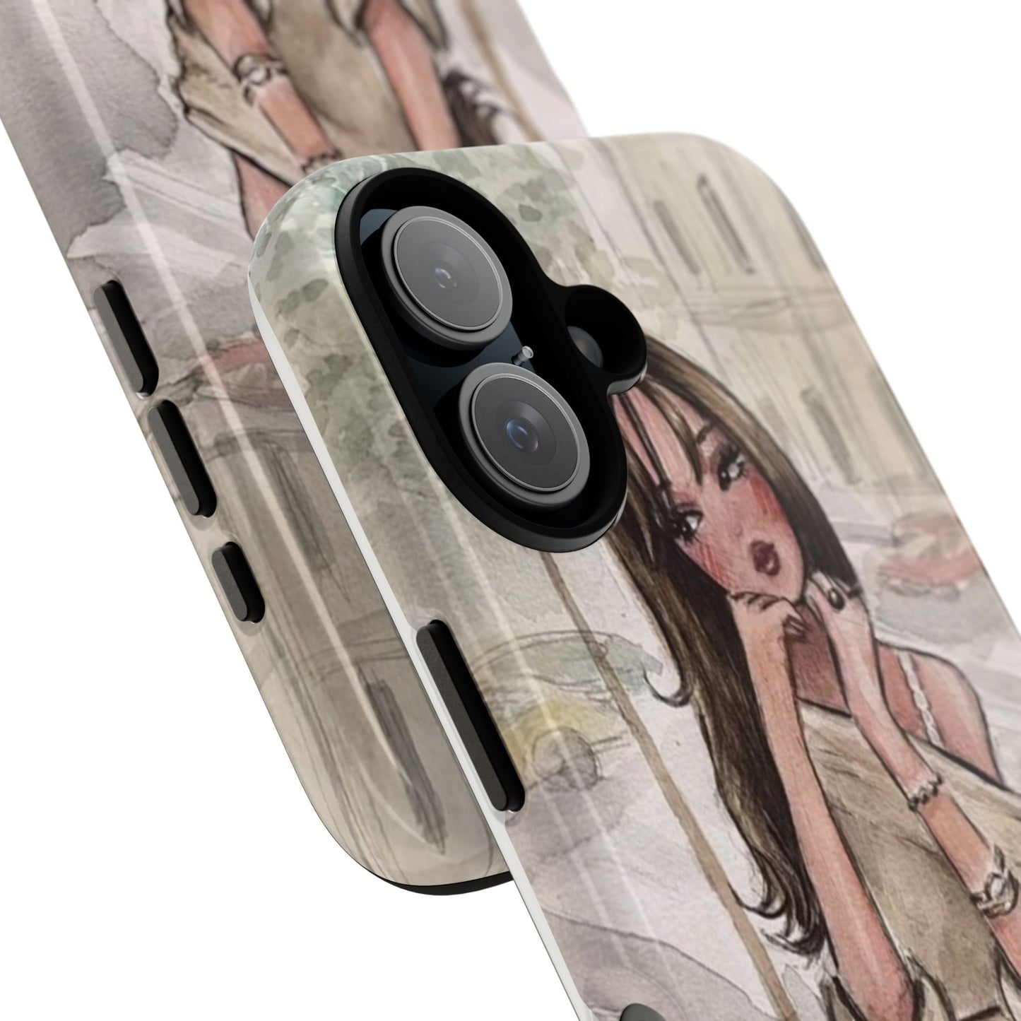 Chic Girl Café Phone Case — Cute Samsung & Iphone Cover