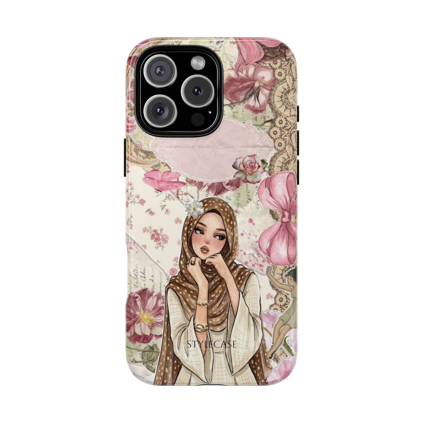 Hijab Girl Phone Case — Pink Vintage Samsung And Iphone Tough Case