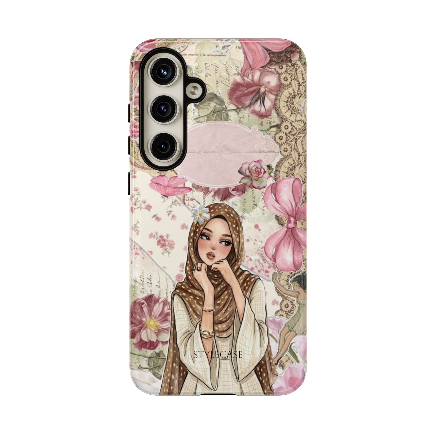 Hijab Girl Phone Case — Pink Vintage Samsung And Iphone Tough Case