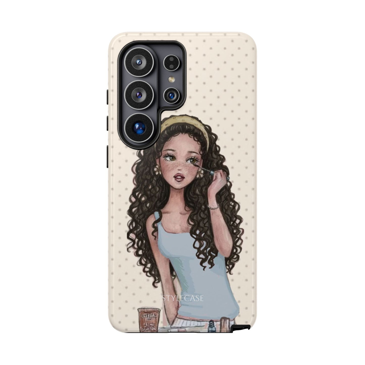 Cute Curly Girl Phone Case — Protective Samsung & Iphone Cover
