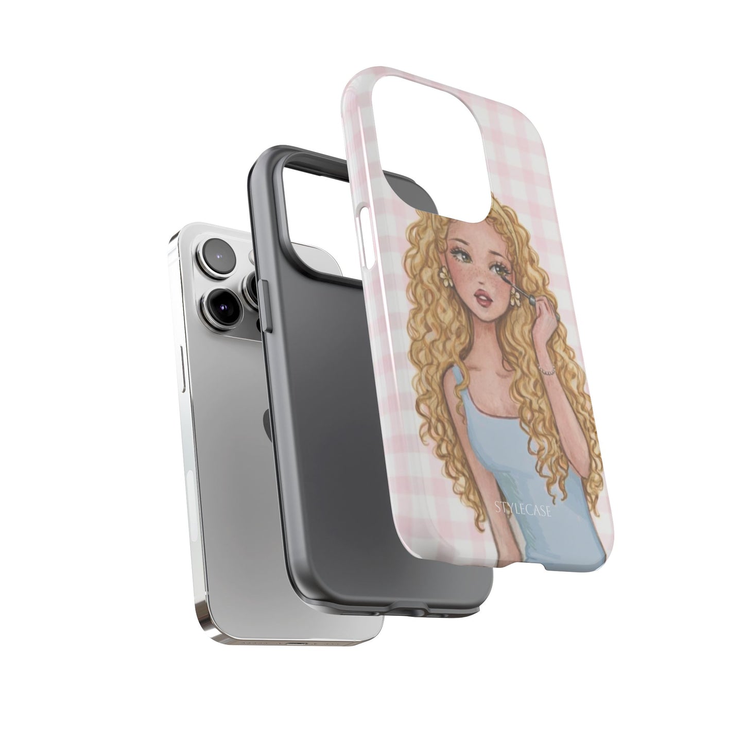 Cute Curly Girl Phone Case – Protective Samsung And Iphone Cover
