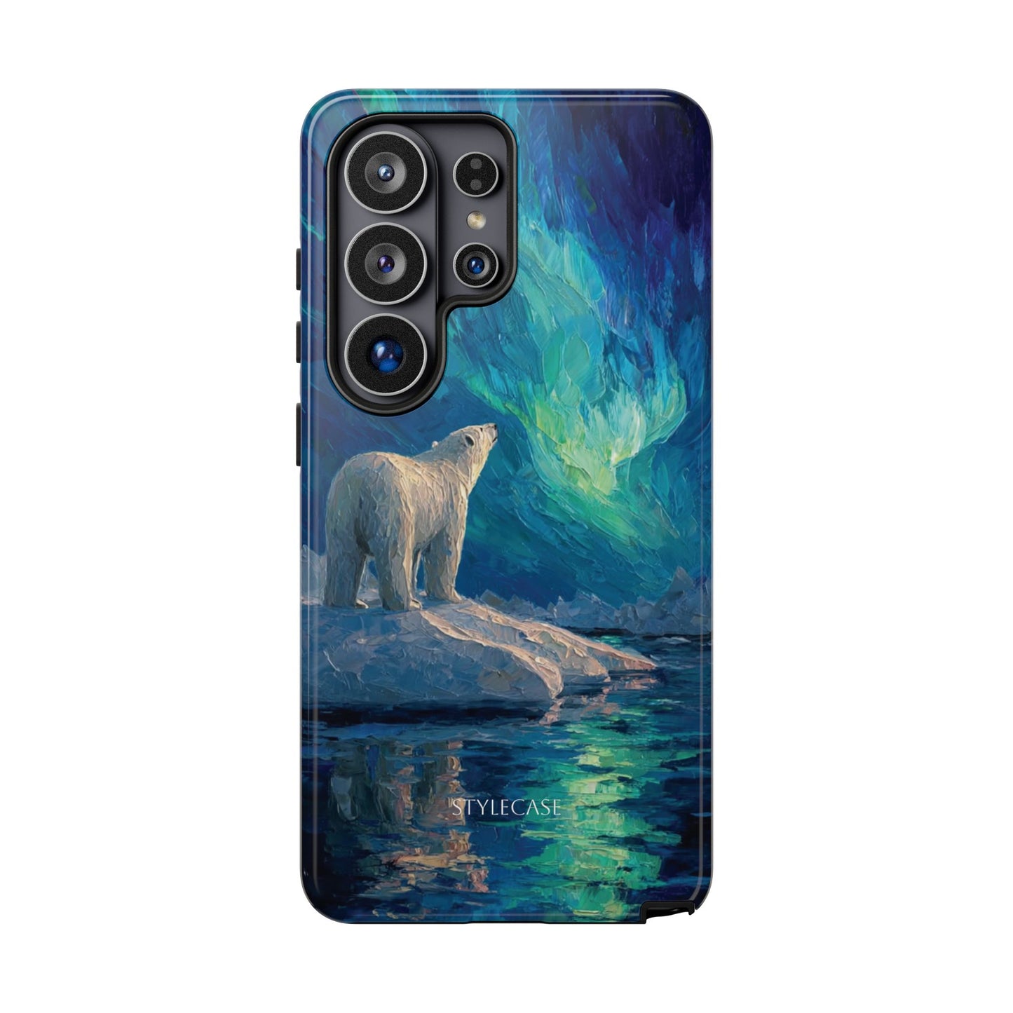 Aurora Night Phone Case — Polar Bear Protective iPhone And Samsung Cover
