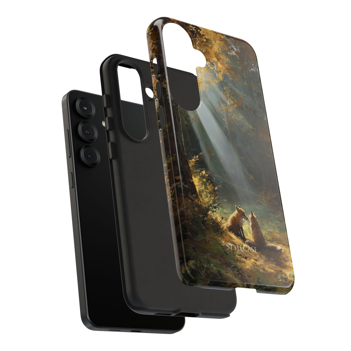 Foxes Sunbeam Forest Phone Case — Premium Protective Cover