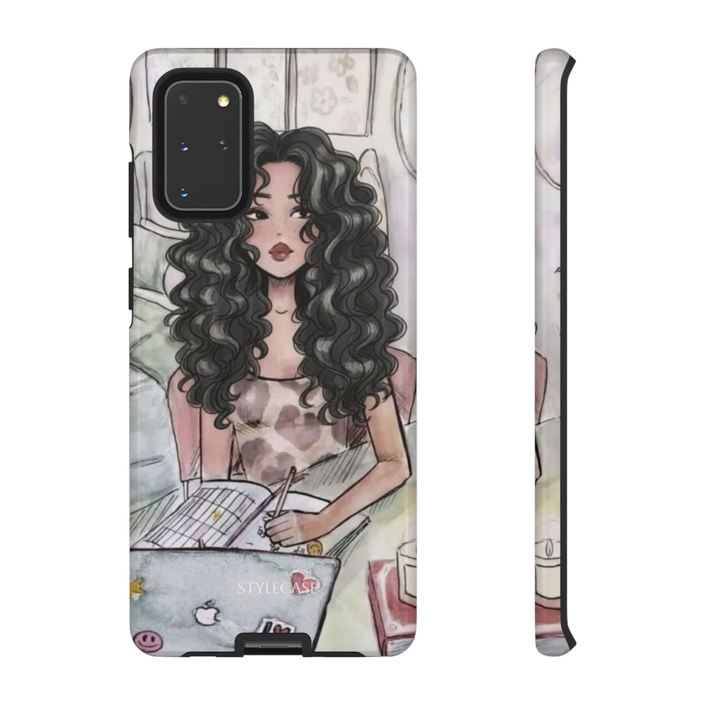 Curly Girl Cozy Phone Case — Samsung And Iphone Tough Case