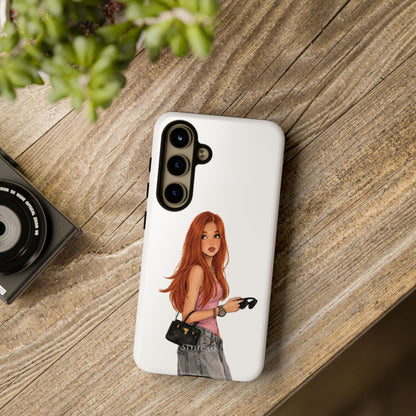 Redhead Girl Phone Case — Stylish Casual Chic Protective Cover