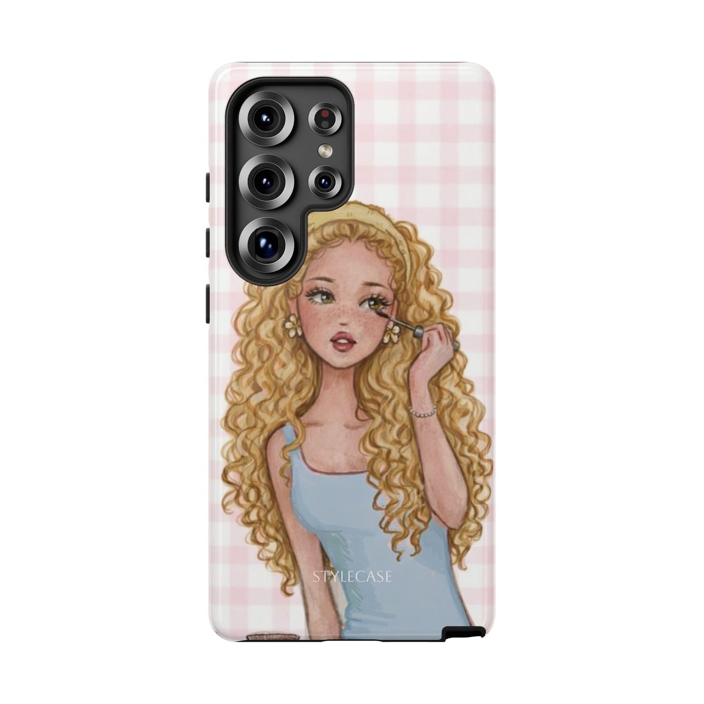 Cute Curly Girl Phone Case – Protective Samsung And Iphone Cover