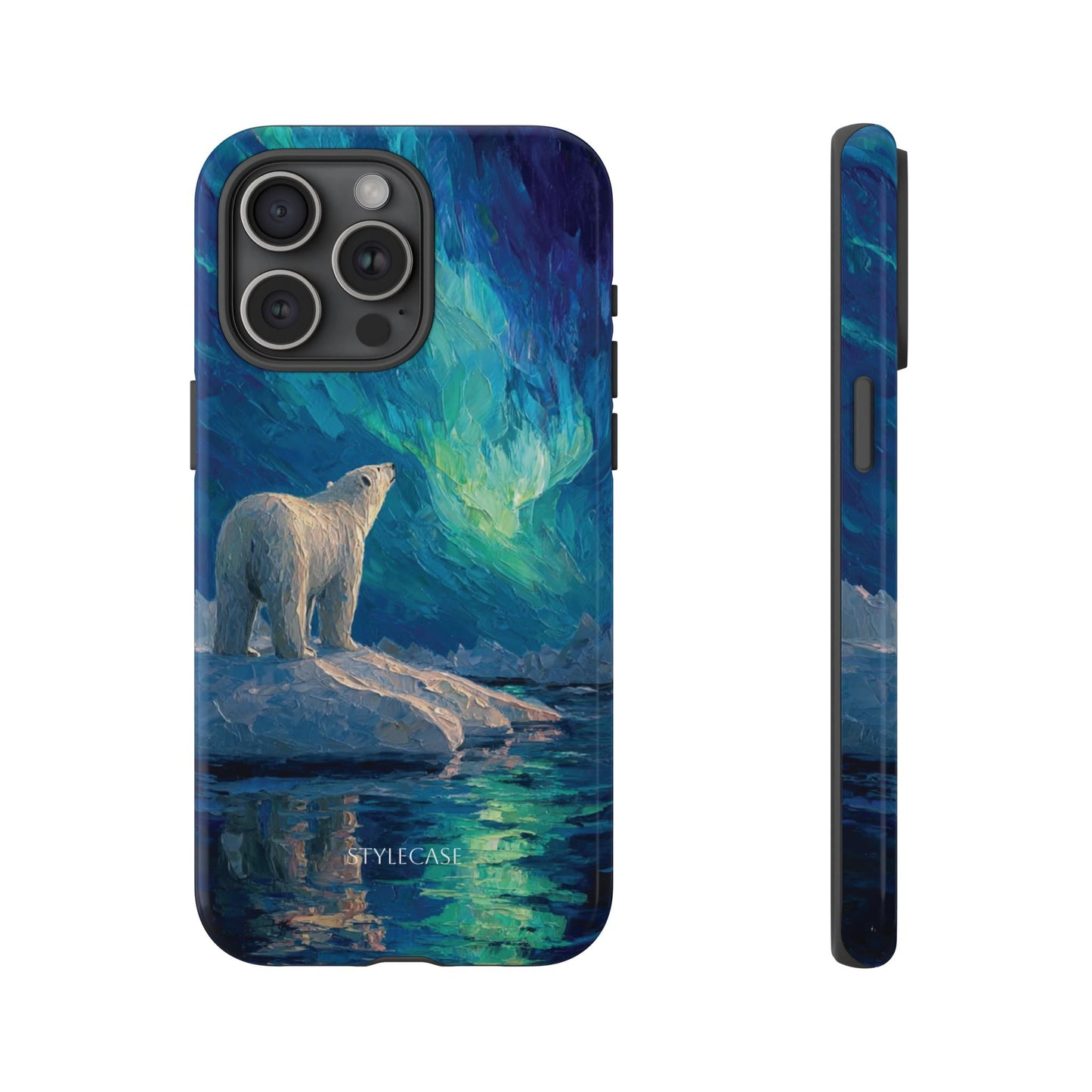 Aurora Night Phone Case — Polar Bear Protective iPhone And Samsung Cover
