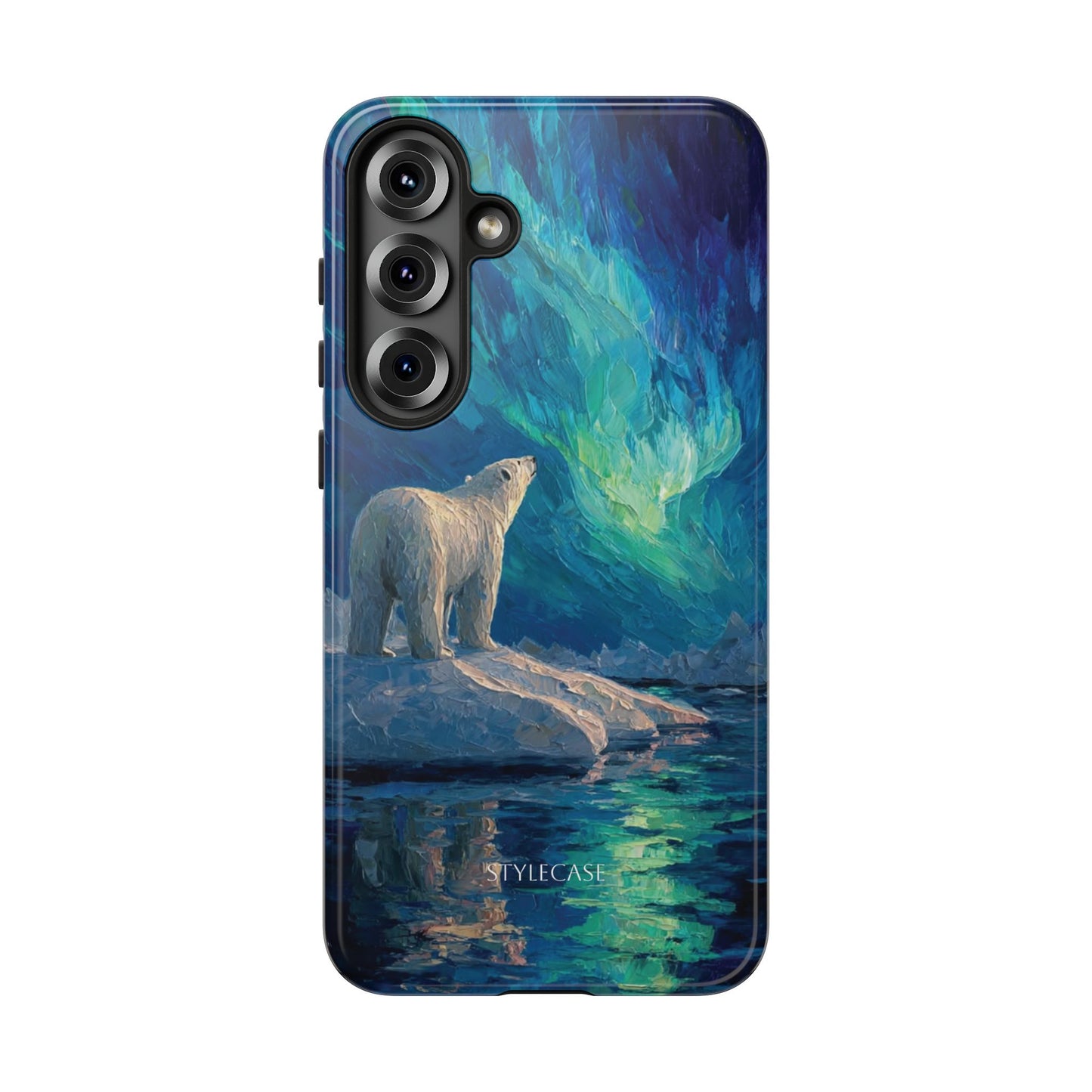 Aurora Night Phone Case — Polar Bear Protective iPhone And Samsung Cover