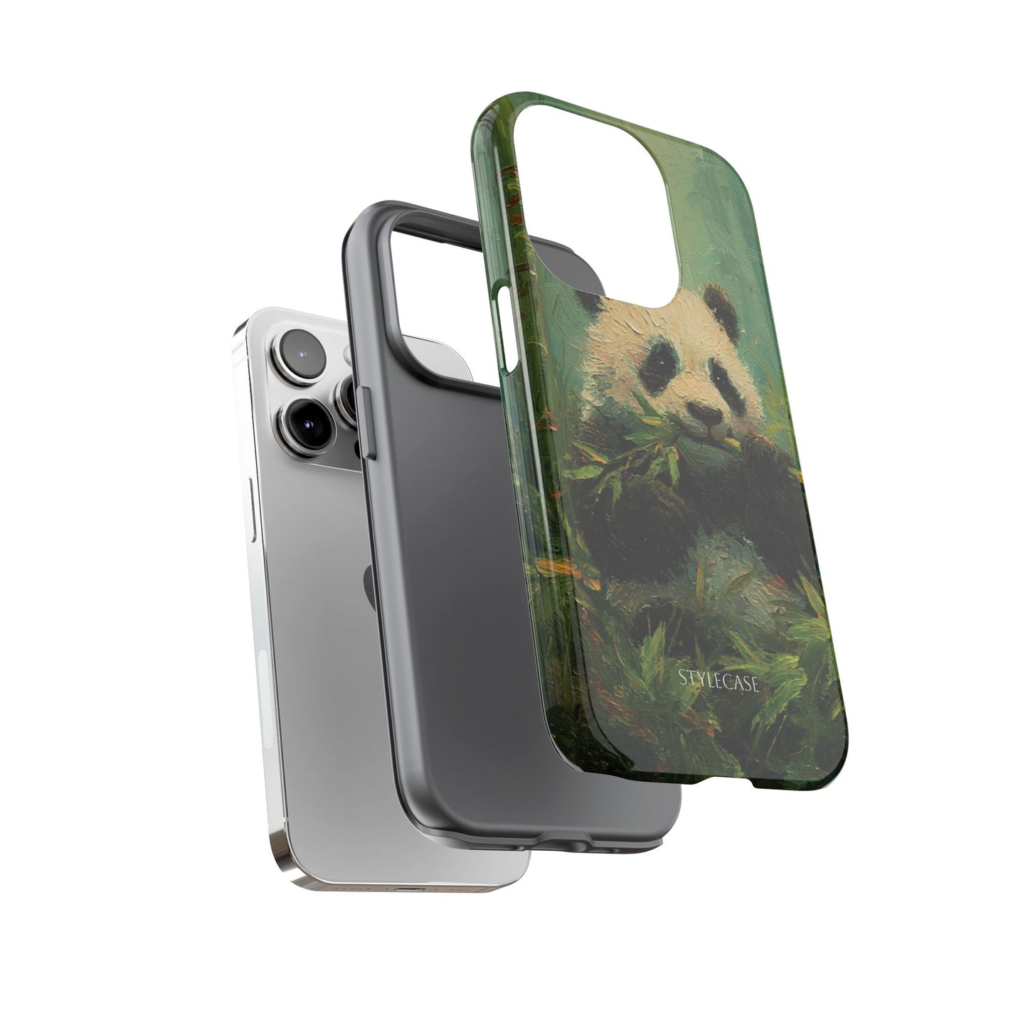 Panda Bamboo Phone Case – Cute Vintage-Style Protective Phone Cover
