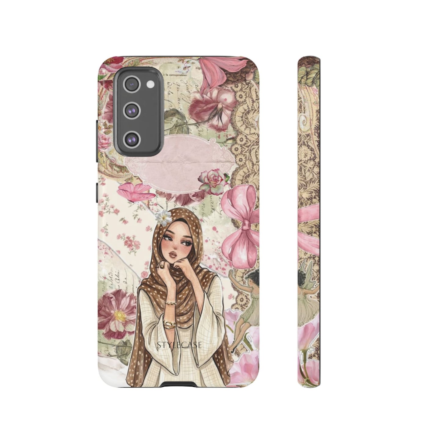 Hijab Girl Phone Case — Pink Vintage Samsung And Iphone Tough Case