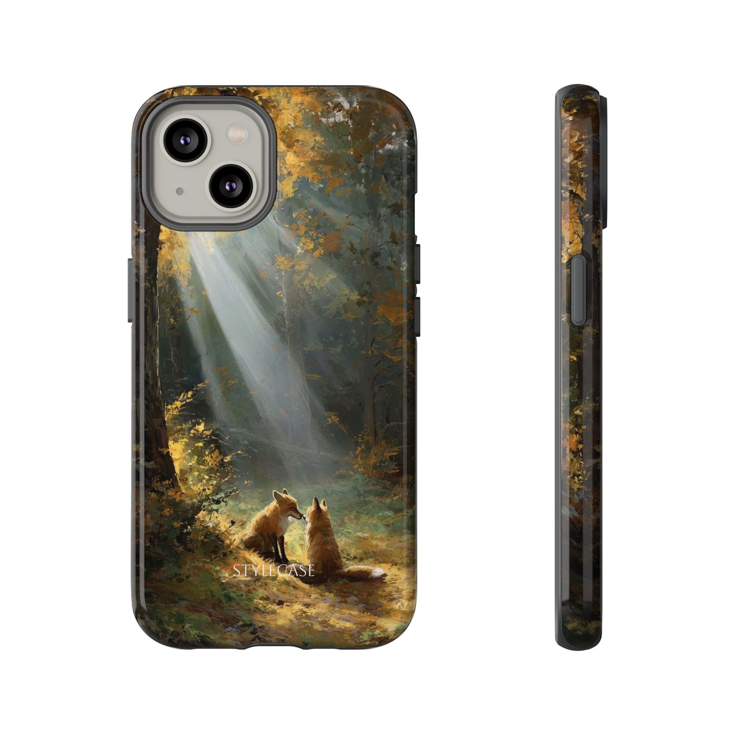 Foxes Sunbeam Forest Phone Case — Premium Protective Cover