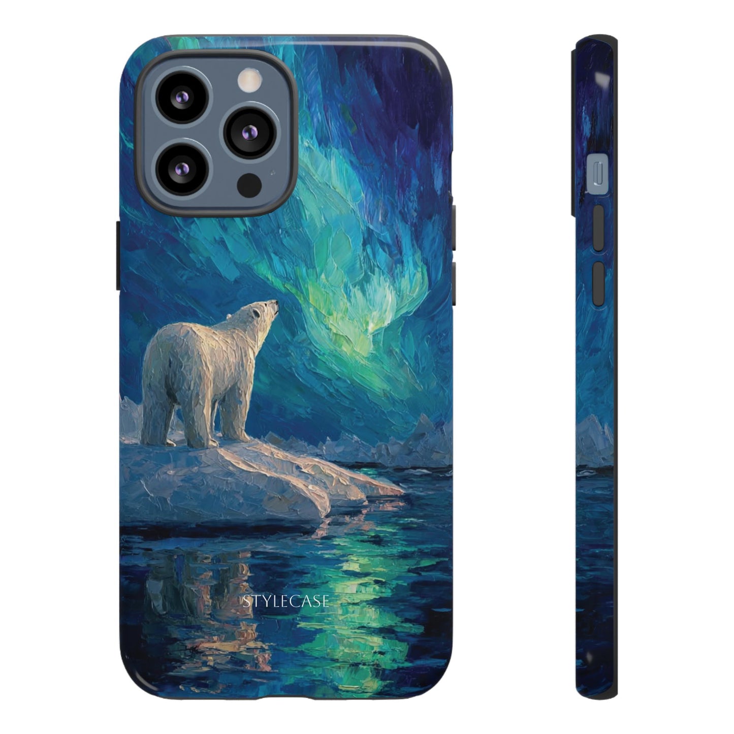 Aurora Night Phone Case — Polar Bear Protective iPhone And Samsung Cover