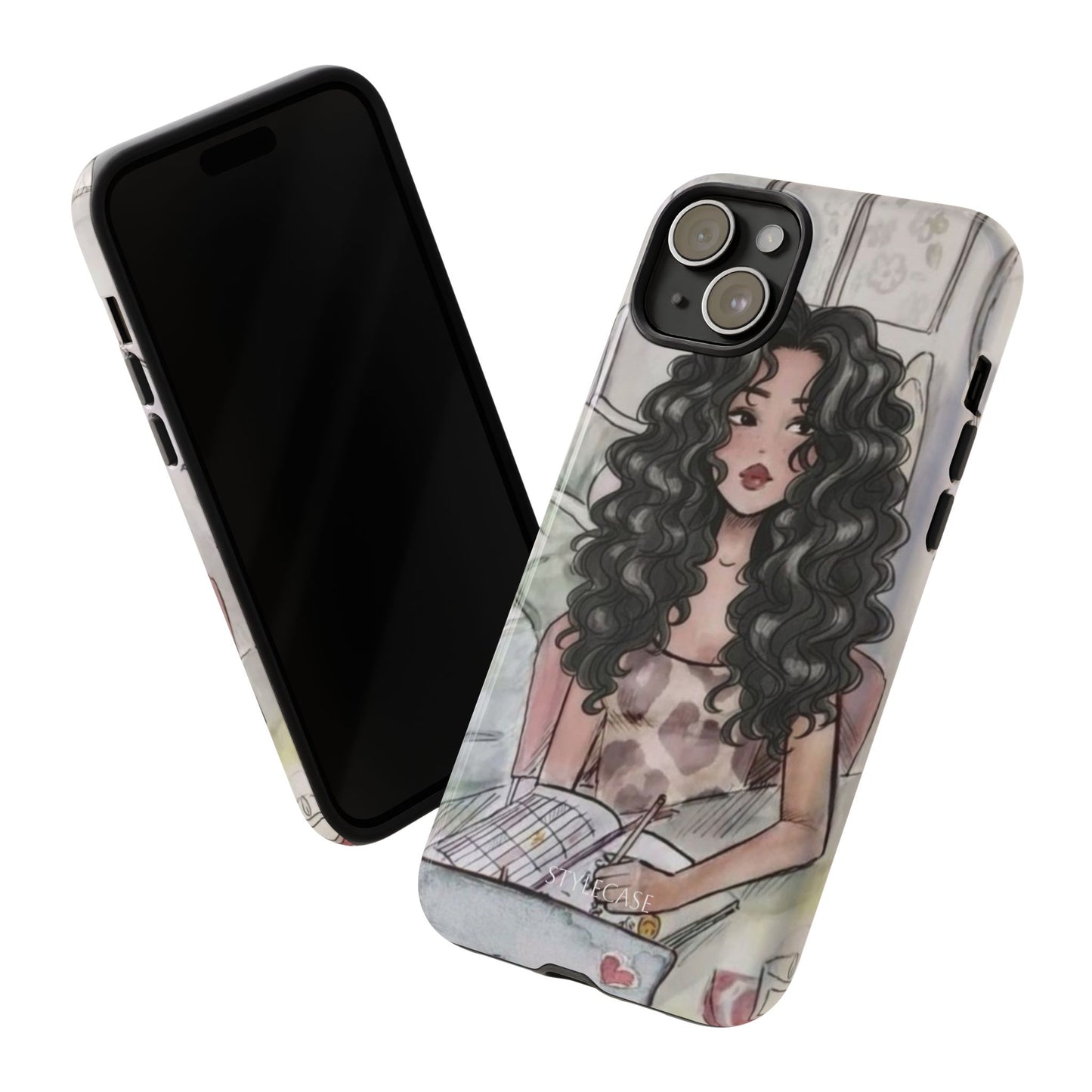 Curly Girl Cozy Phone Case — Samsung And Iphone Tough Case