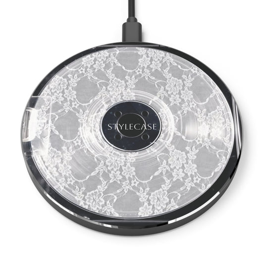 Wireless Charger — Elegant White Lace Fast Wireless Charging Pad